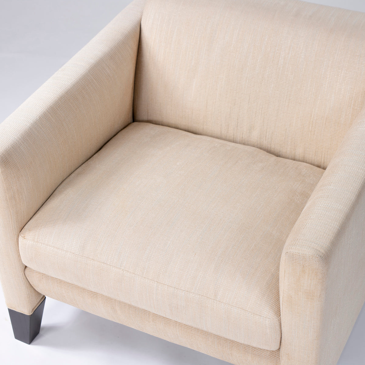 Ritzwell 1Pソファ アッシュ材 ベージュファブリック フェザークッション