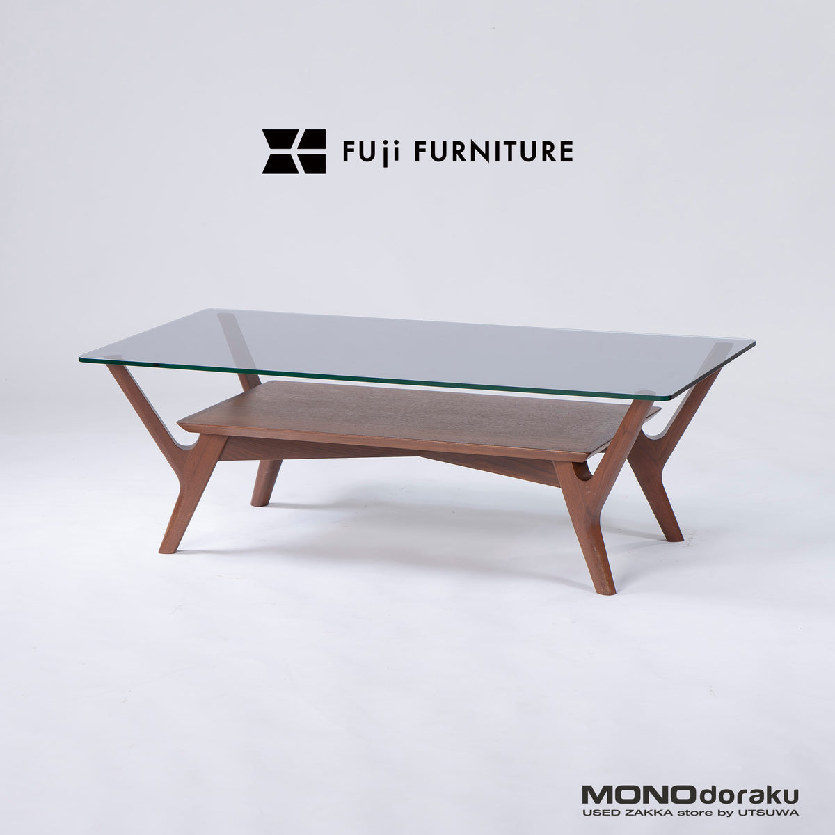 冨士ファニチア FUJI FURNITURE Koti コティ T4160M センターテーブル ウォールナット材 ガラス天板