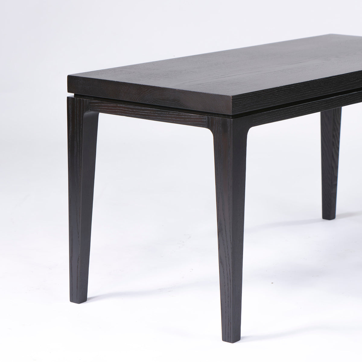TIME & STYLEセンターテーブル  アッシュ無垢材 ダークブラウン 幅90cm