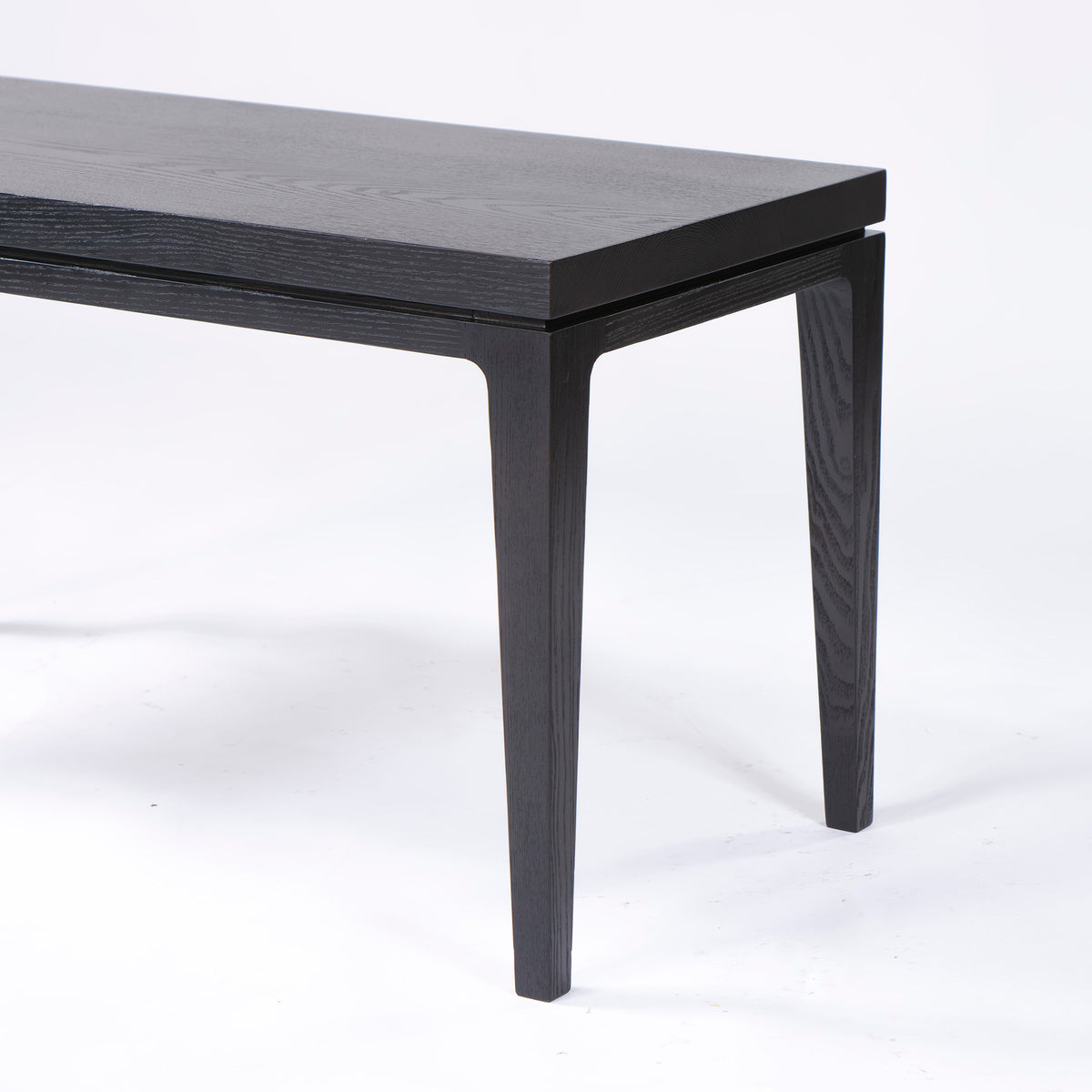 TIME & STYLEセンターテーブル  アッシュ無垢材 ダークブラウン 幅90cm