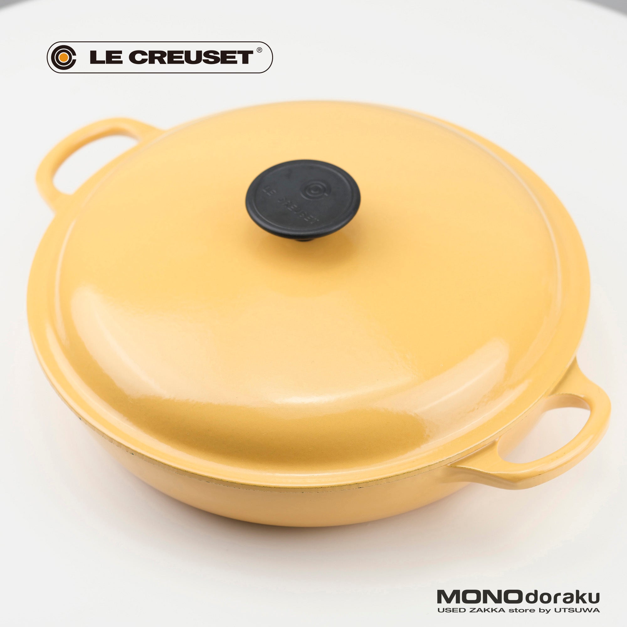 ル クルーゼ 　LE CREUSET ビュッフェキャセロール 26cm 廃盤色　サフランイエロー