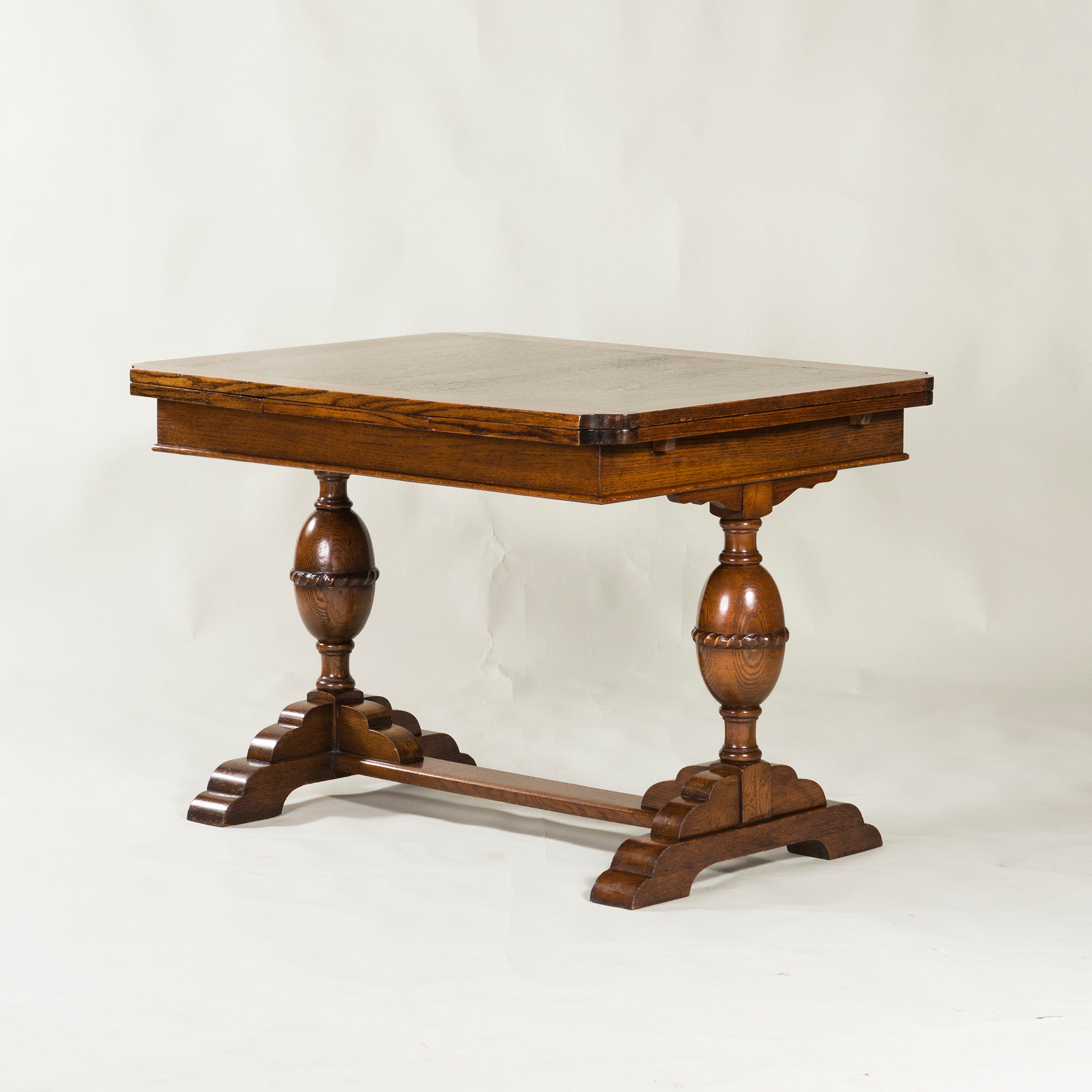 Lloyd's Antiques/ロイズアンティークス バルボスレッグドローリーフテーブル オーク材 エクステンション 英国アンティーク
