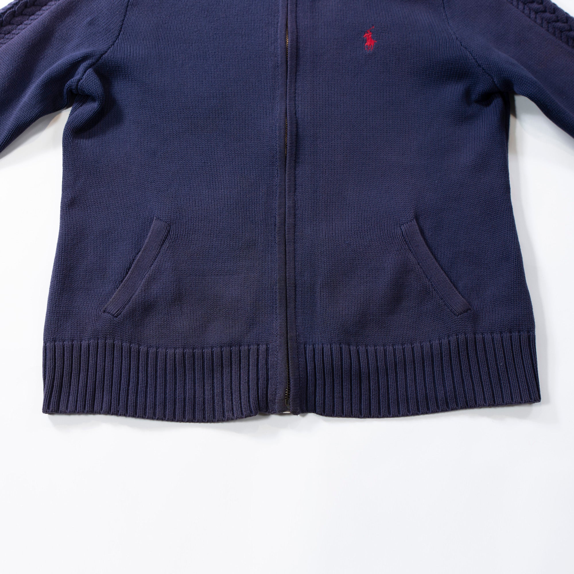 Ralph Lauren Sport knit jersey navy sweater knit top pony logo