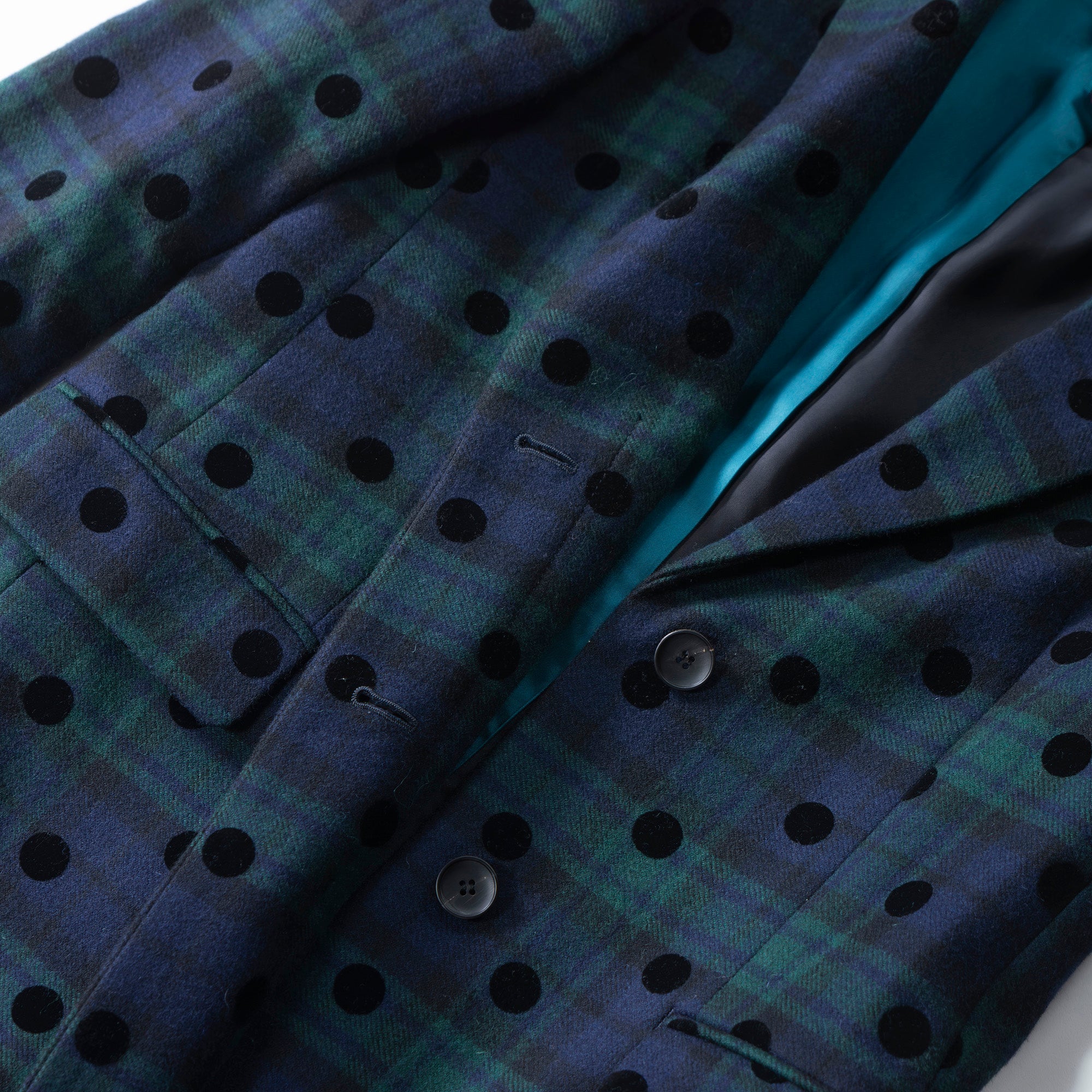 ◆美品◆Paul Smith ポールスミス チェスターコート ドット×チェック PS Paul Smith ロングコート レディース