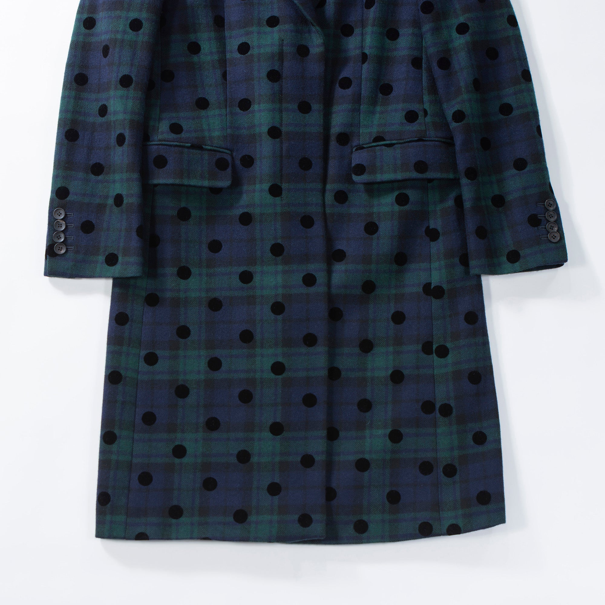 ◆美品◆Paul Smith ポールスミス チェスターコート ドット×チェック PS Paul Smith ロングコート レディース