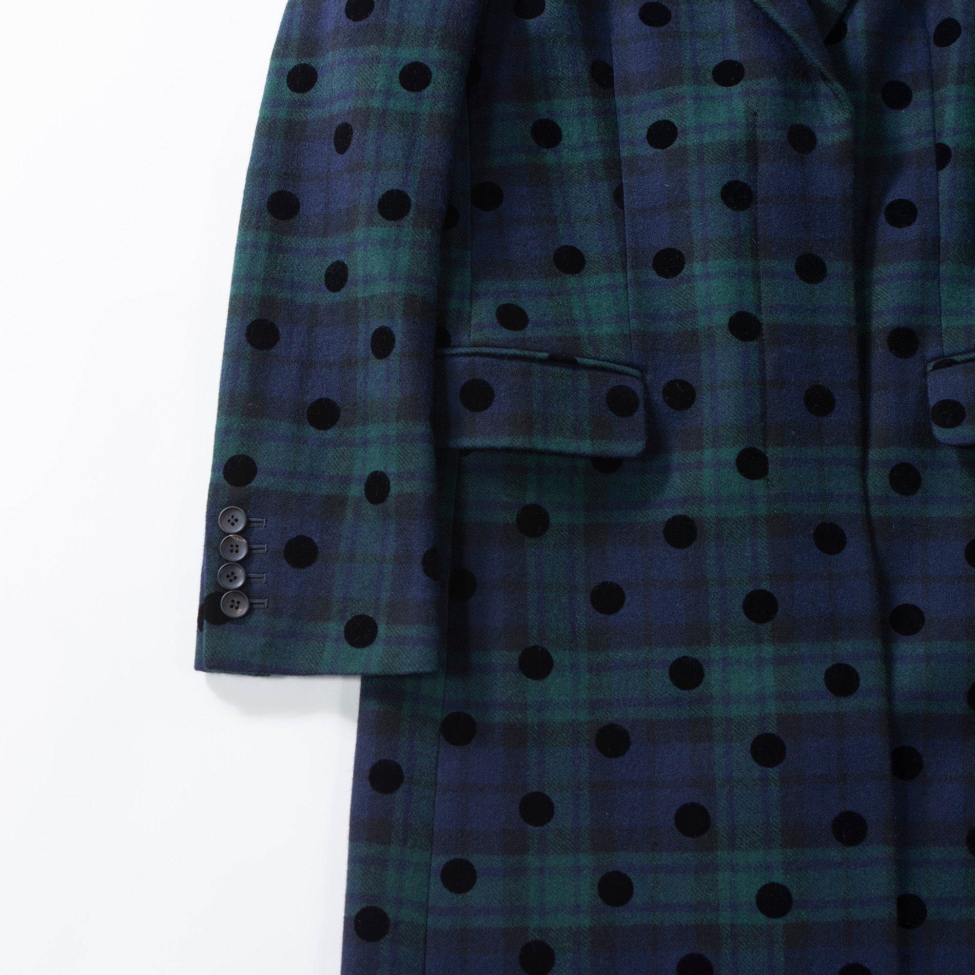 ◆美品◆Paul Smith ポールスミス チェスターコート ドット×チェック PS Paul Smith ロングコート レディース