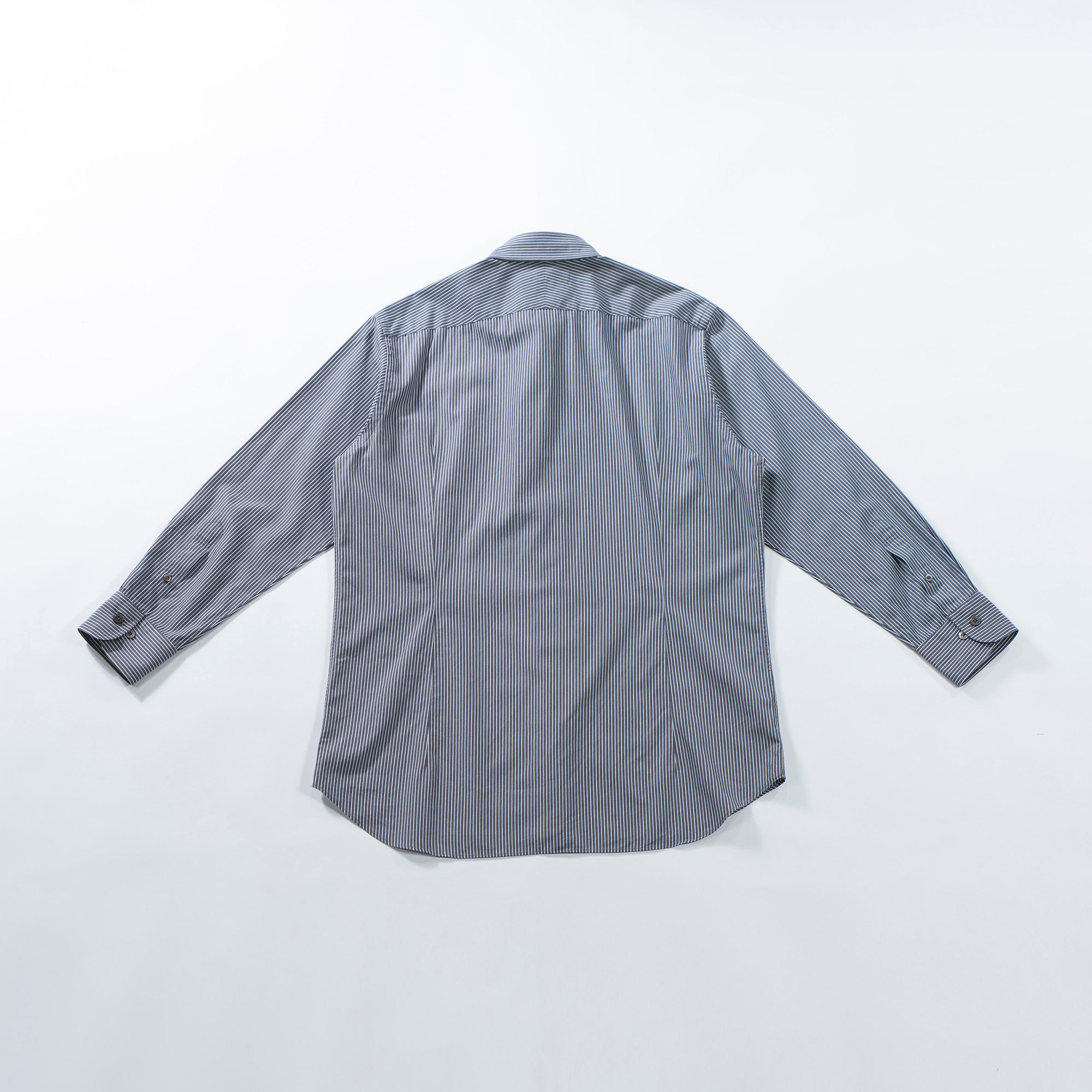 マッキントッシュ MACKINTOSH London ストライプシャツ グレー レギュラーカラーシャツ トップス ドレスシャツ カジュアルシャツ