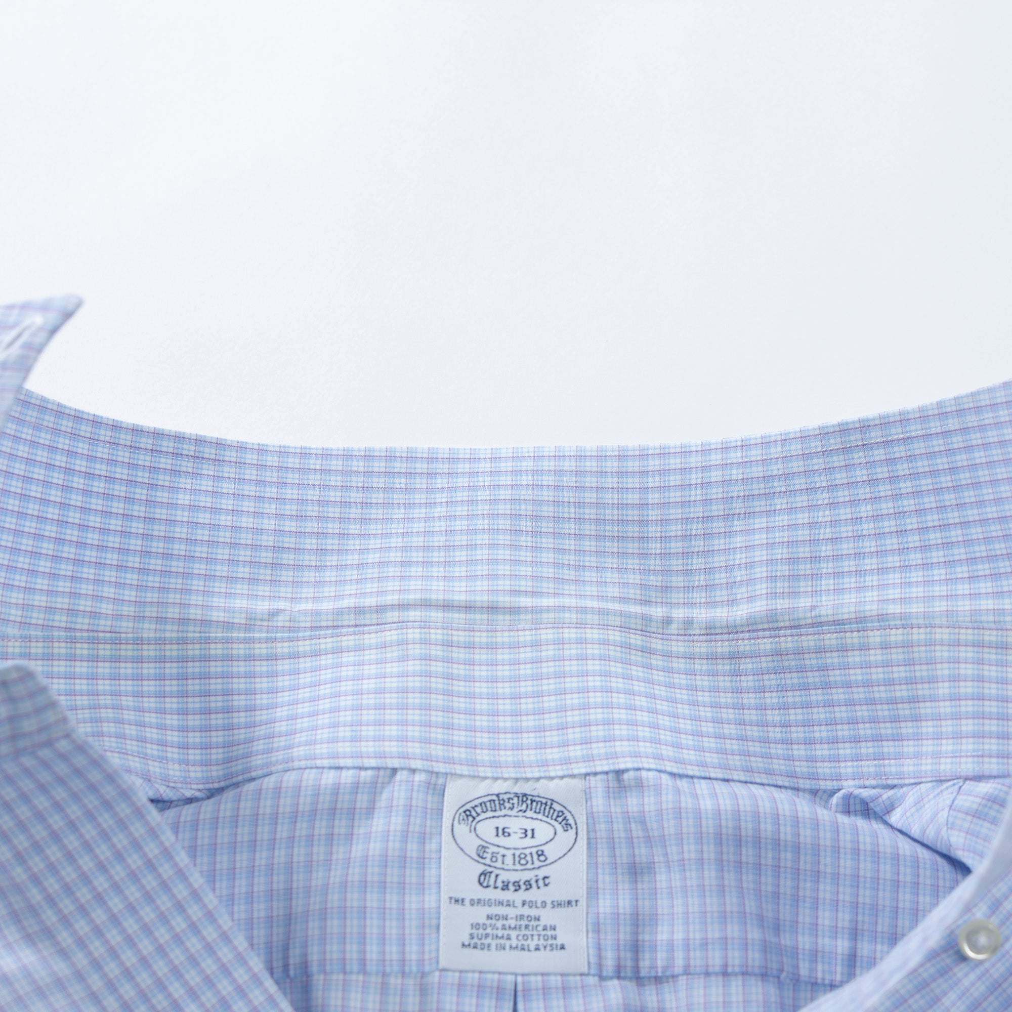ブルックスブラザーズ Brooks Brothers オックスフォードBDシャツ チェック サックスブルー ボタンダウン トップス アメリカントラッド