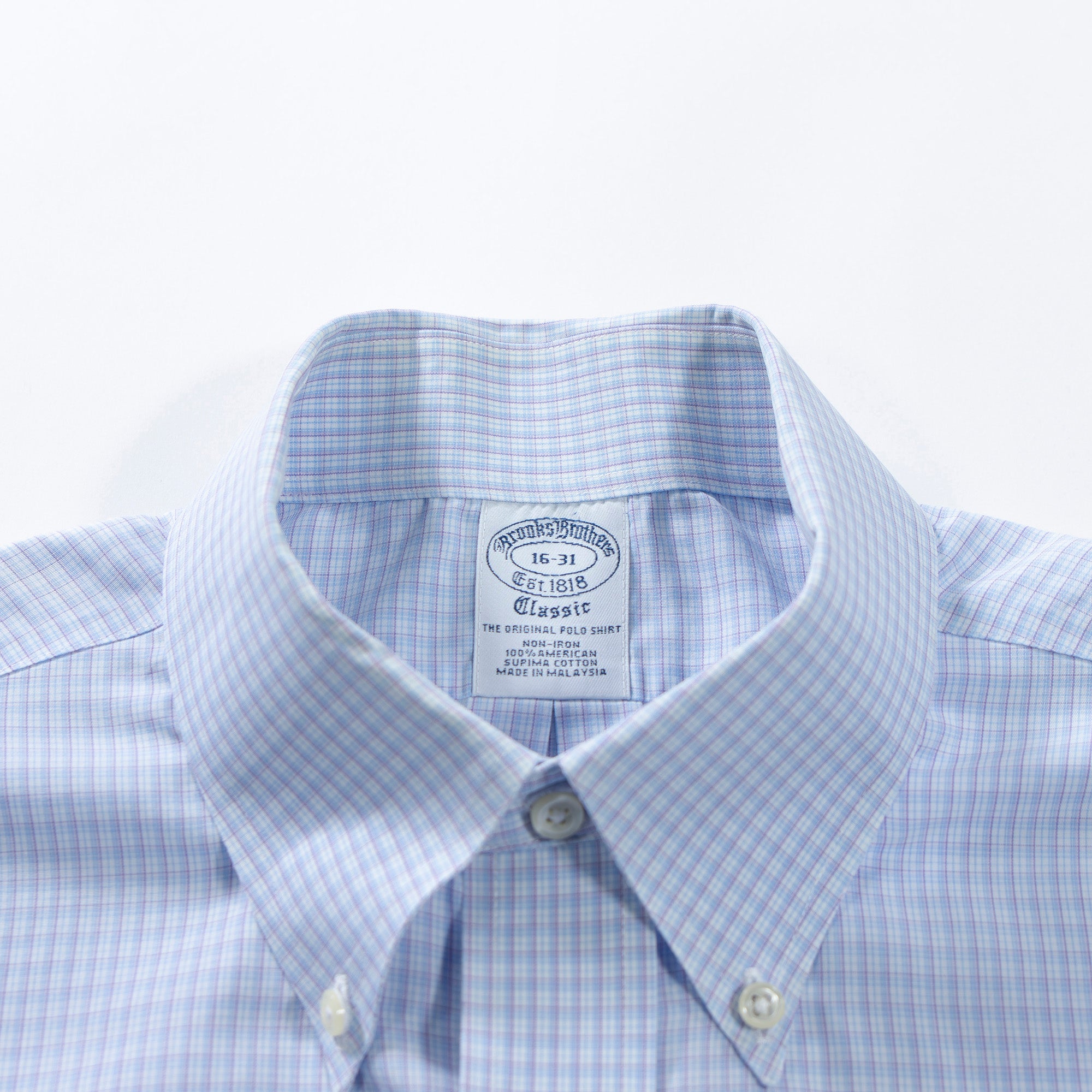 ブルックスブラザーズ Brooks Brothers オックスフォードBDシャツ チェック サックスブルー ボタンダウン トップス アメリカントラッド