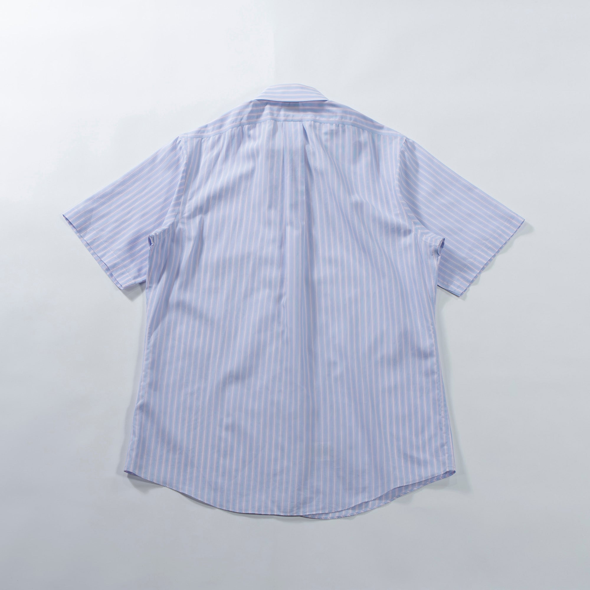 ブルックスブラザーズ Brooks Brothers ストライプシャツ ショートスリーブ サックスブルー×ピンク ボタンダウン 半袖シャツ トップス