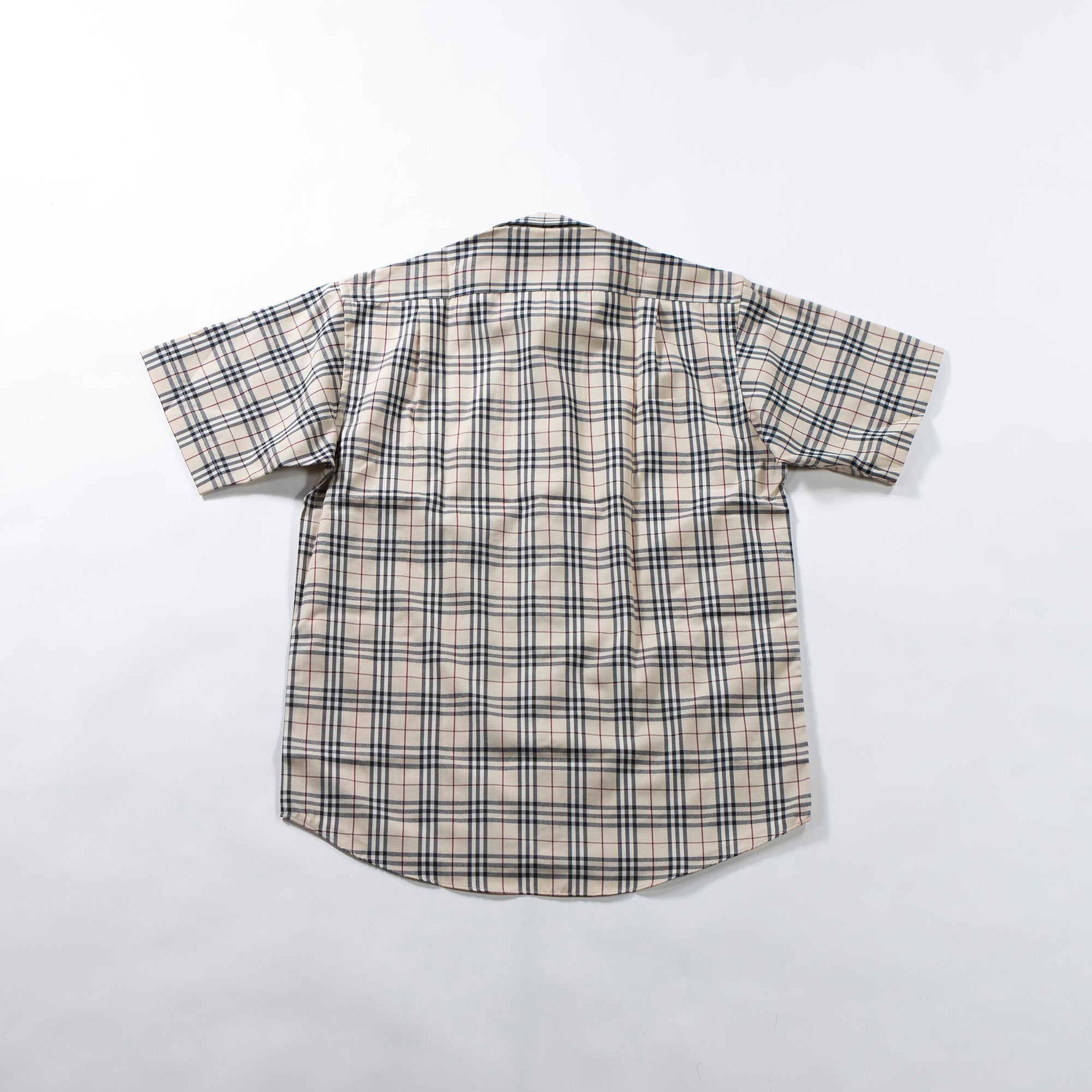 バーバリー BURBERRY LONDON ◆未使用品◆ ショートスリーブチェックシャツ レギュラーカラー 刺繍ロゴ メンズ レディース 半袖