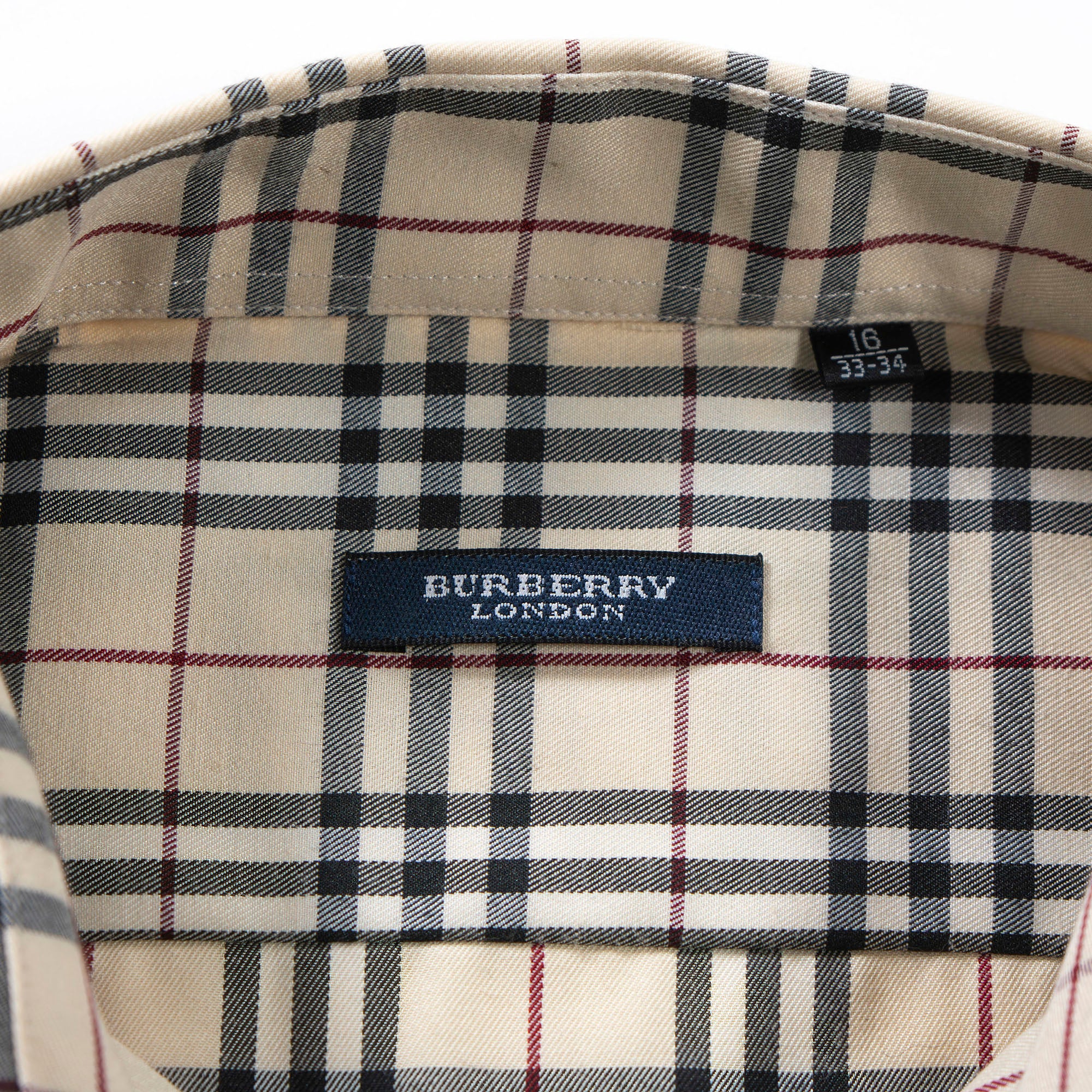 バーバリー BURBERRY LONDON ◆未使用品◆ ショートスリーブチェックシャツ レギュラーカラー 刺繍ロゴ メンズ レディース 半袖