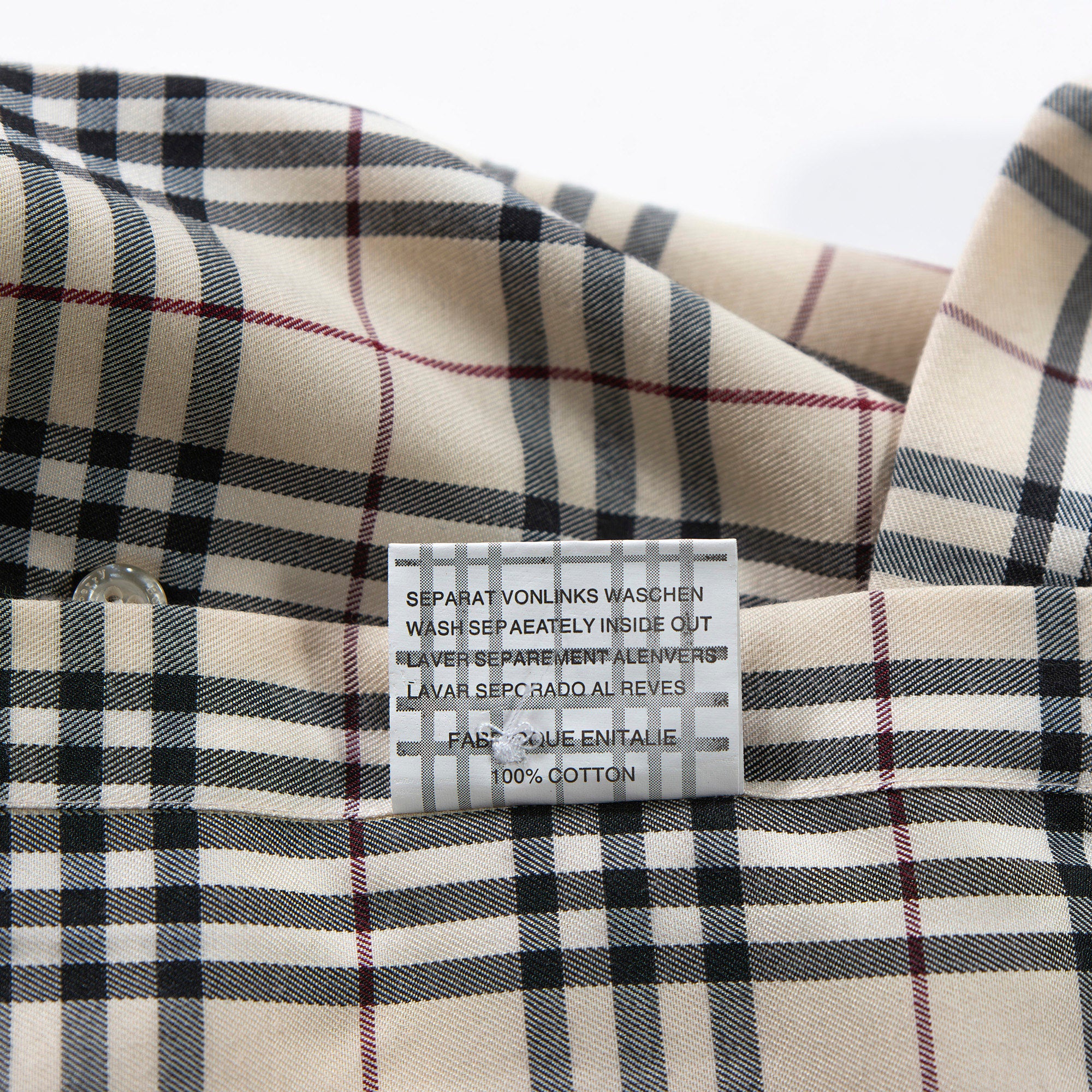 バーバリー BURBERRY LONDON ◆未使用品◆ ショートスリーブチェックシャツ レギュラーカラー 刺繍ロゴ メンズ レディース 半袖