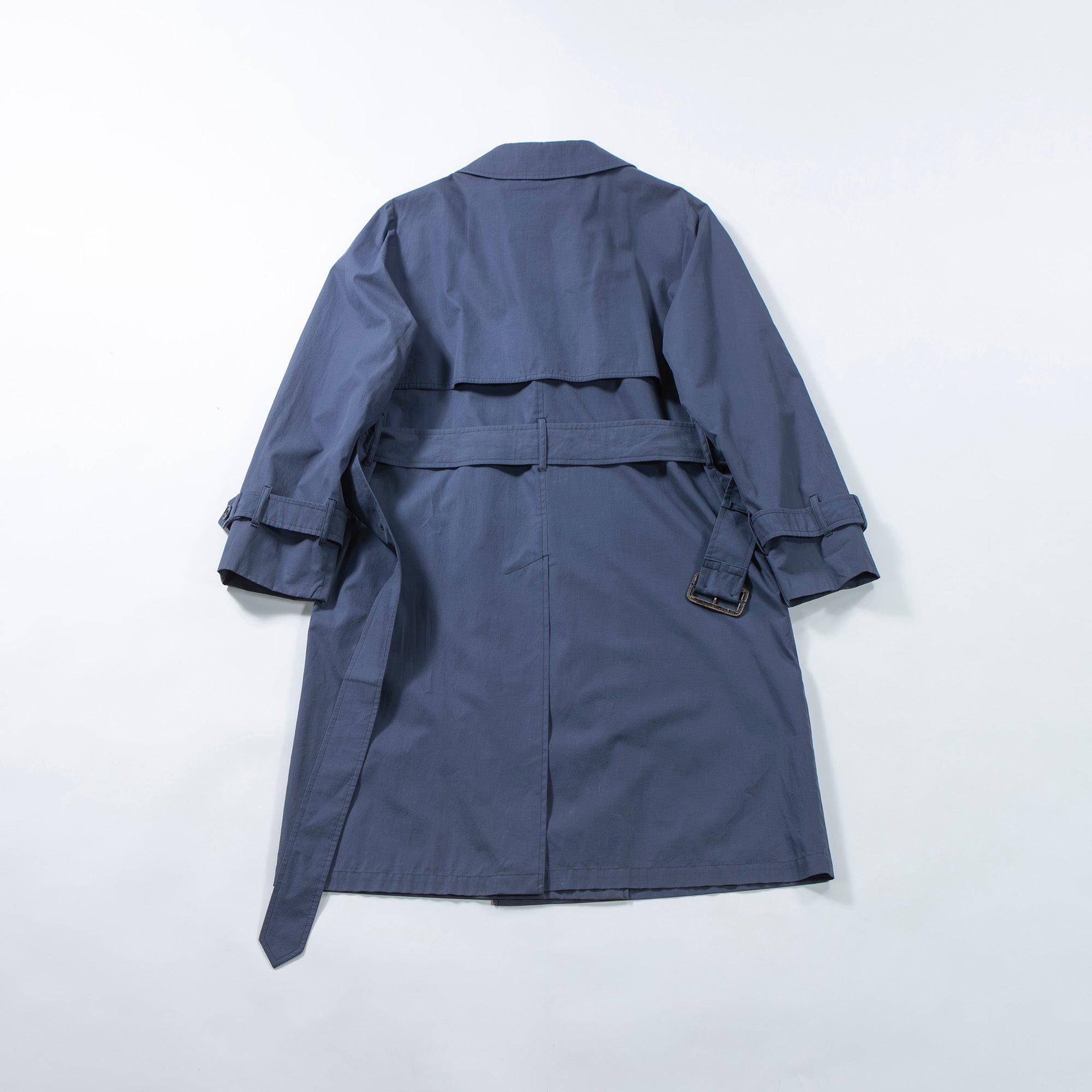 Aquascutum アクアスキュータム 英国製 トレンチコート グレー系 ラグランスリーブ スプリングコート レディース ライトアウター