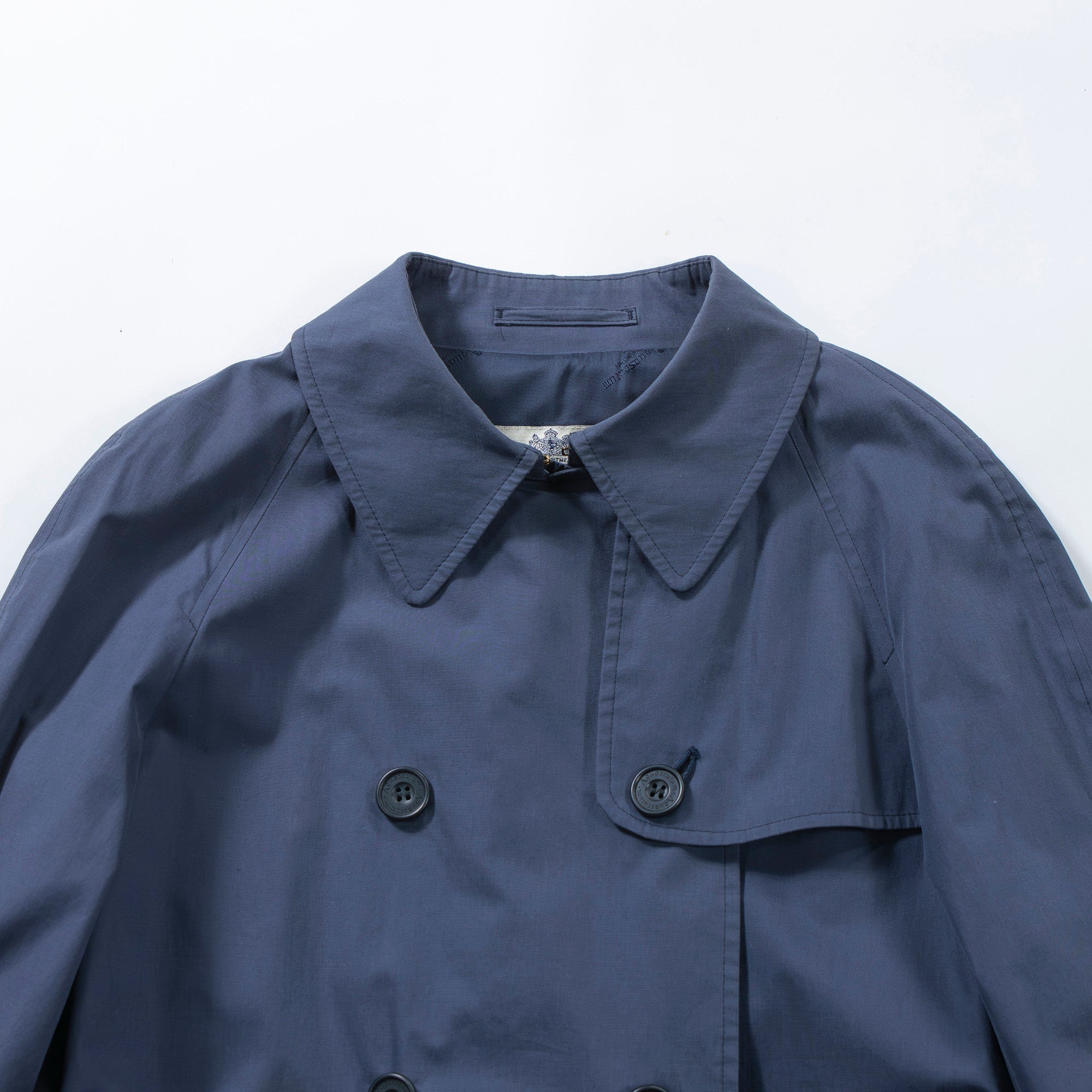 Aquascutum アクアスキュータム 英国製 トレンチコート グレー系 ラグランスリーブ スプリングコート レディース ライトアウター