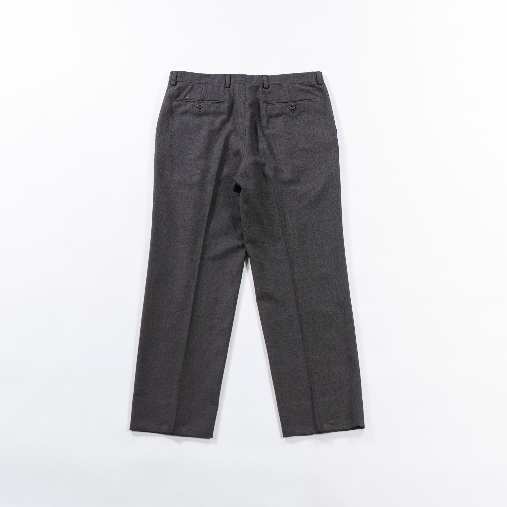 Valentino VALENTINO 2-pleat wool trousers, charcoal grey, center press, slacks, men's fashion, bottoms, pants