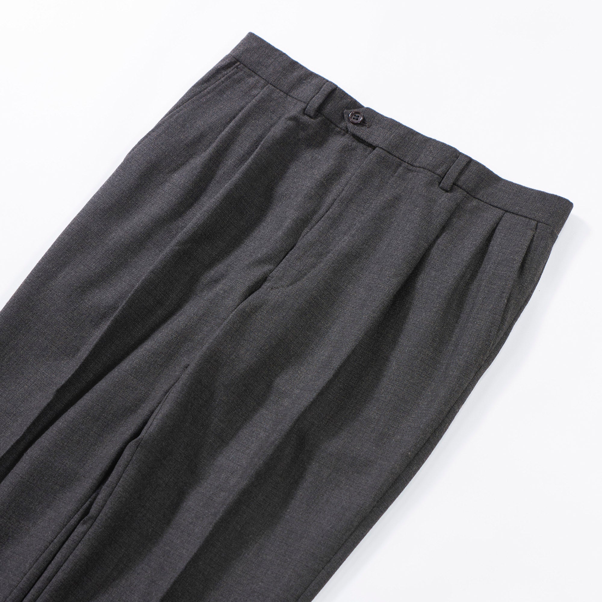 Valentino VALENTINO 2-pleat wool trousers, charcoal grey, center press, slacks, men's fashion, bottoms, pants