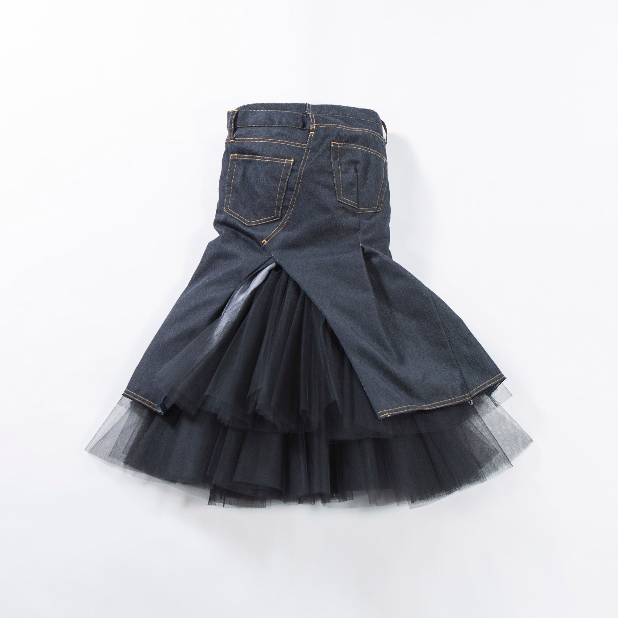 ジュンヤワタナベ コムデギャルソン JUNYA WATANABE COMME des GARCONS 2024ss レイヤード デニムスカート 再構築 ドッキング