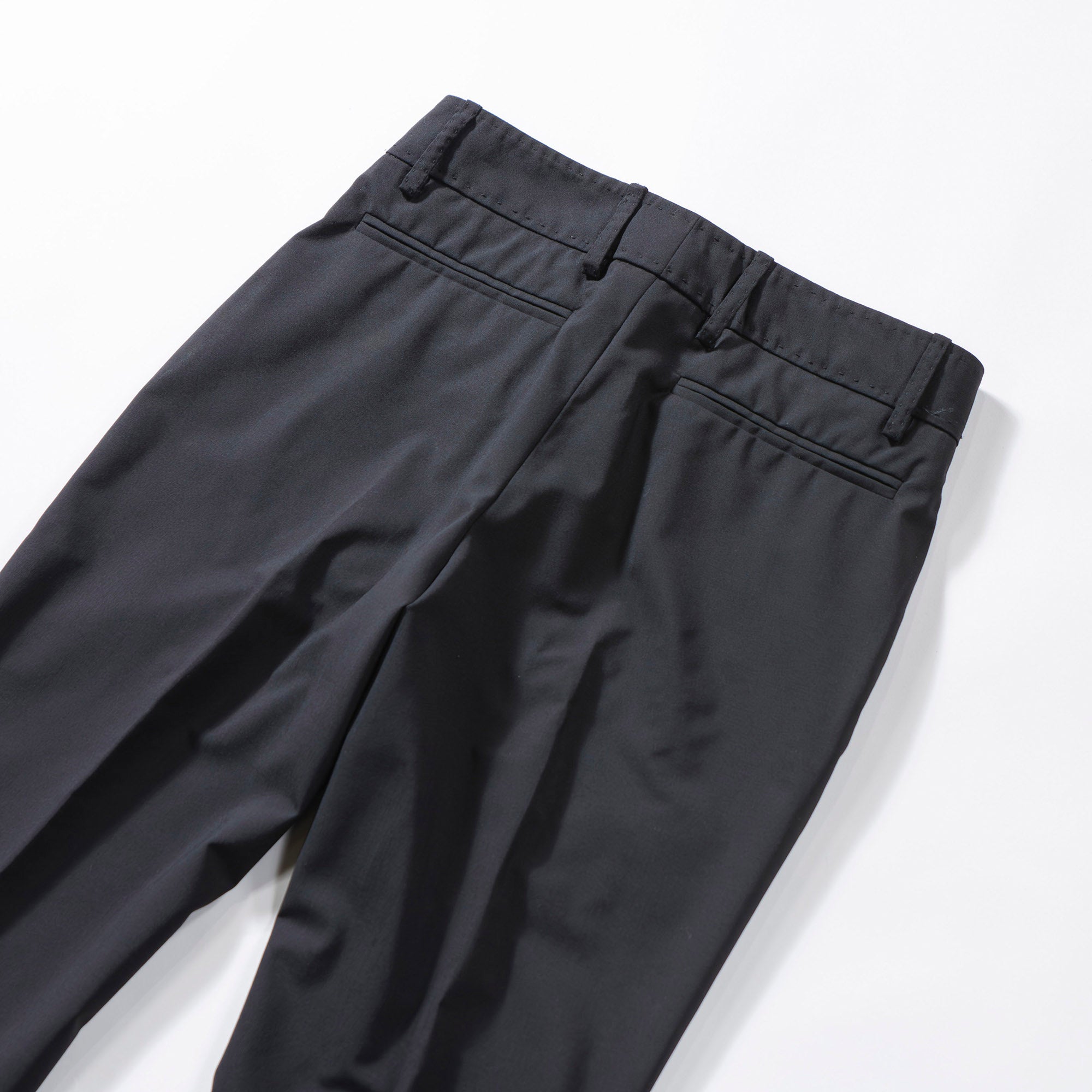 GUCCI Flared slacks, wool blend, center crease, button fly, black, women's bottoms, women's pants, men's bottoms