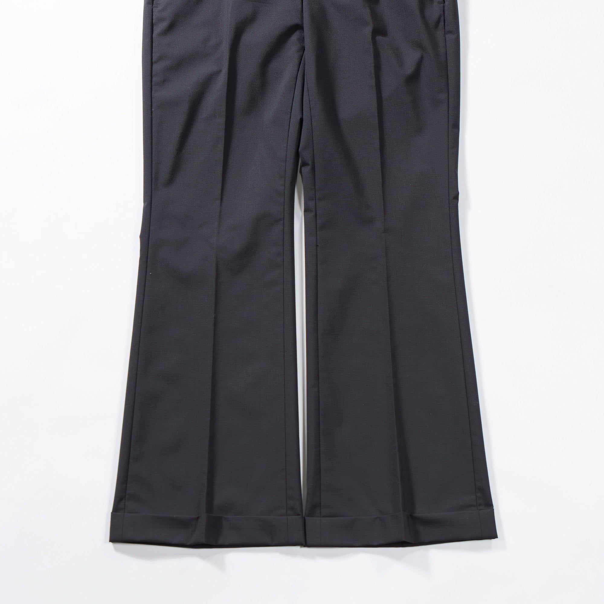 GUCCI Flared slacks, wool blend, center crease, button fly, black, women's bottoms, women's pants, men's bottoms
