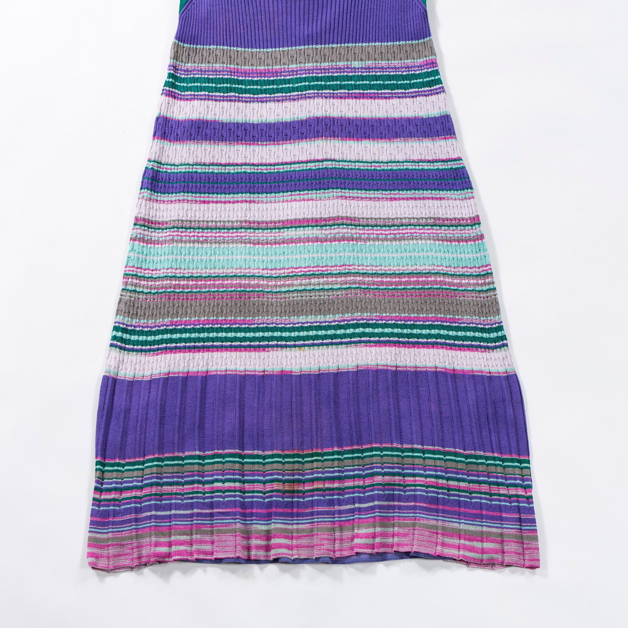 ミッソーニ M MISSONI ノースリーブニットワンピース コットン×レーヨン マルチカラー レディースファッション レディーストップス ドレス