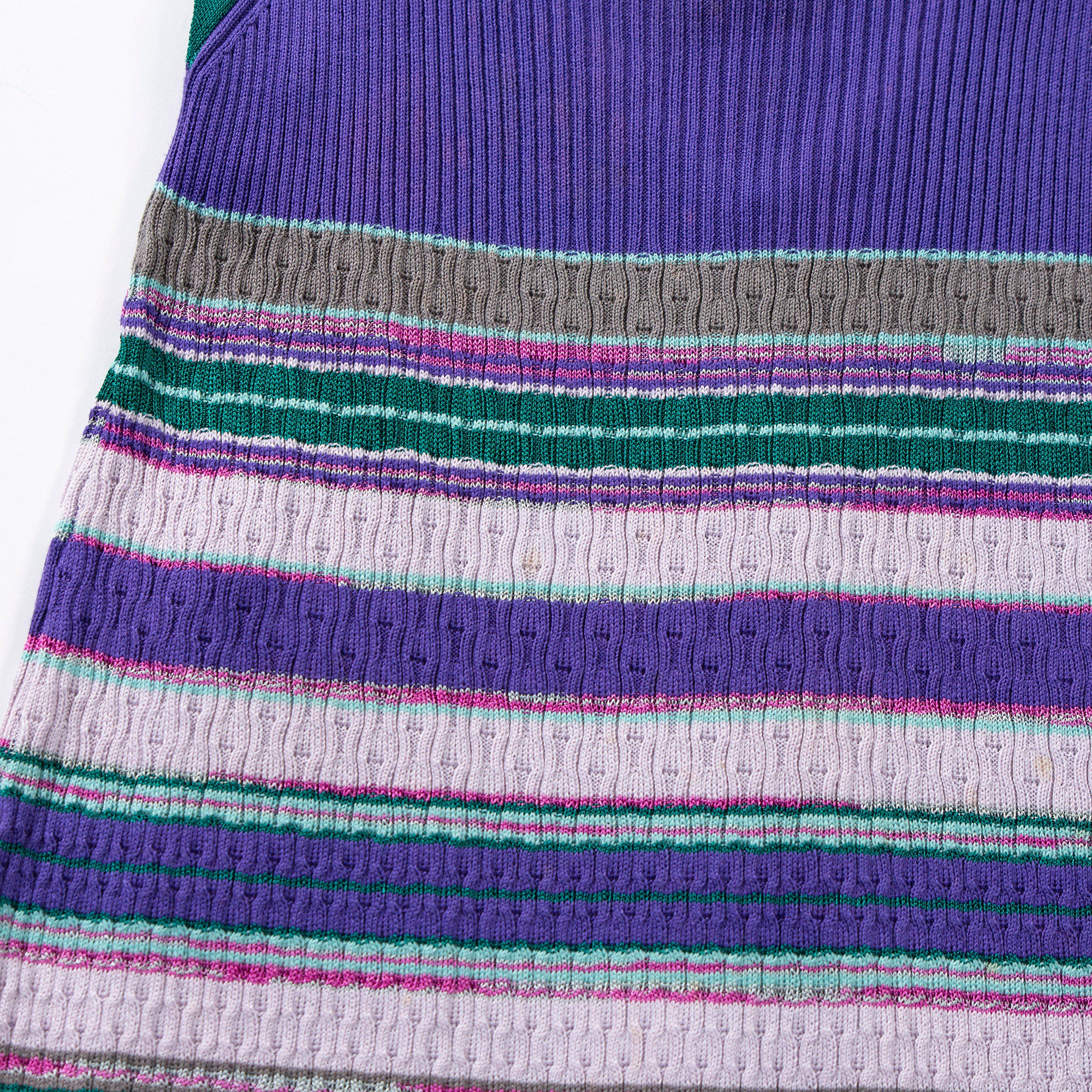ミッソーニ M MISSONI ノースリーブニットワンピース コットン×レーヨン マルチカラー レディースファッション レディーストップス ドレス