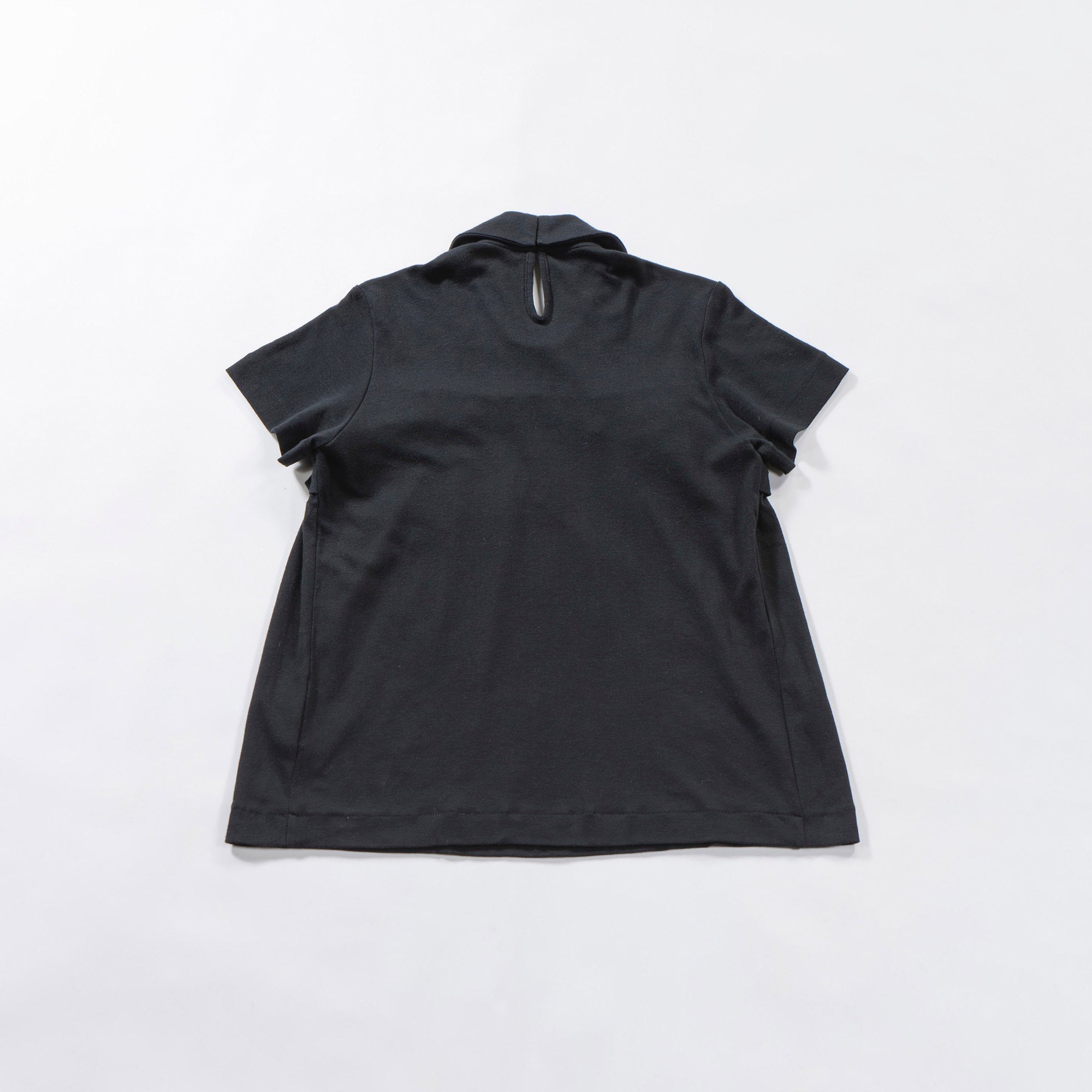 コムデギャルソン tricot COMME des GARCONS AD2016 フリルTシャツ ブラウス 丸襟 ブラック tao 栗原たお レディースファッション トップス