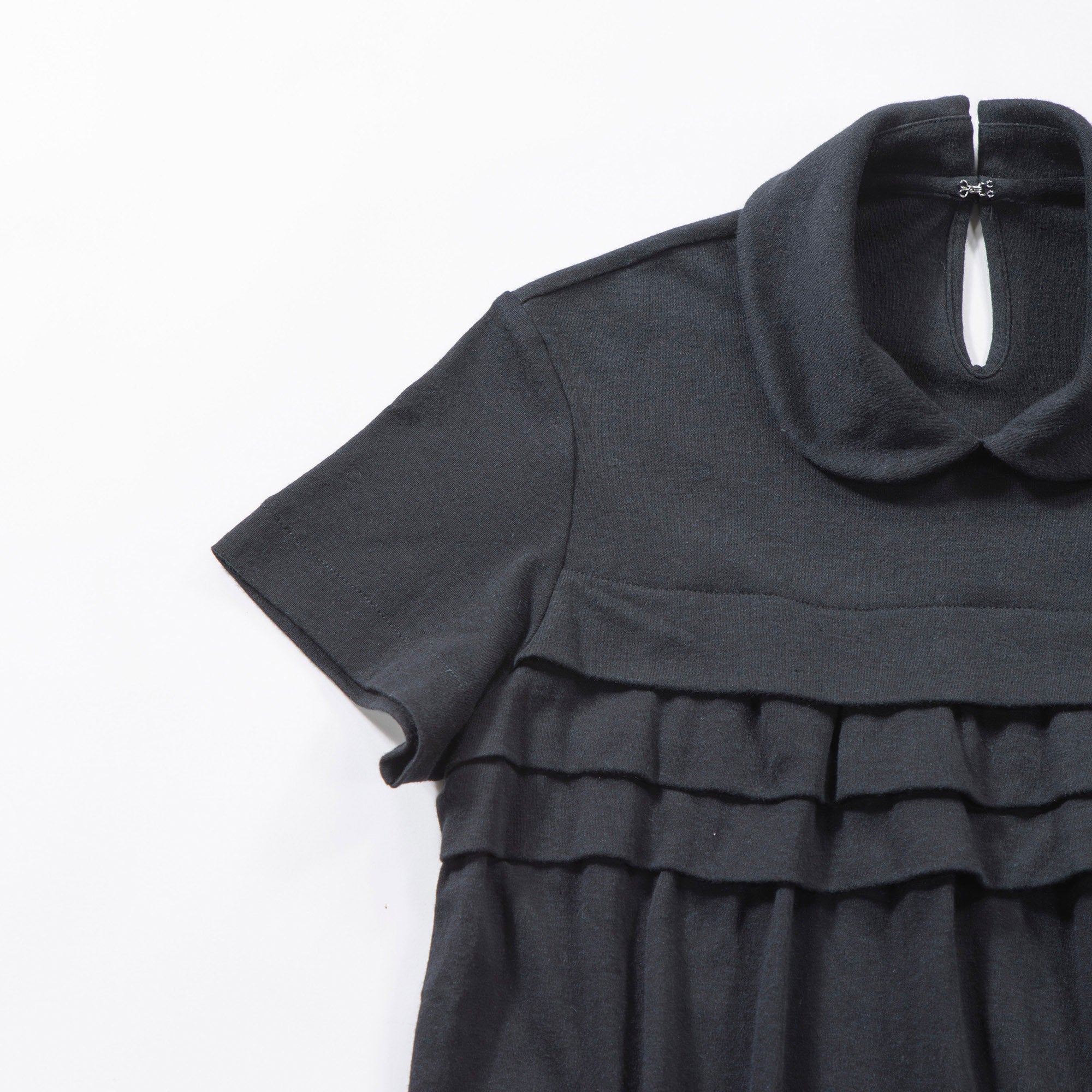 コムデギャルソン tricot COMME des GARCONS AD2016 フリルTシャツ ブラウス 丸襟 ブラック tao 栗原たお レディースファッション トップス