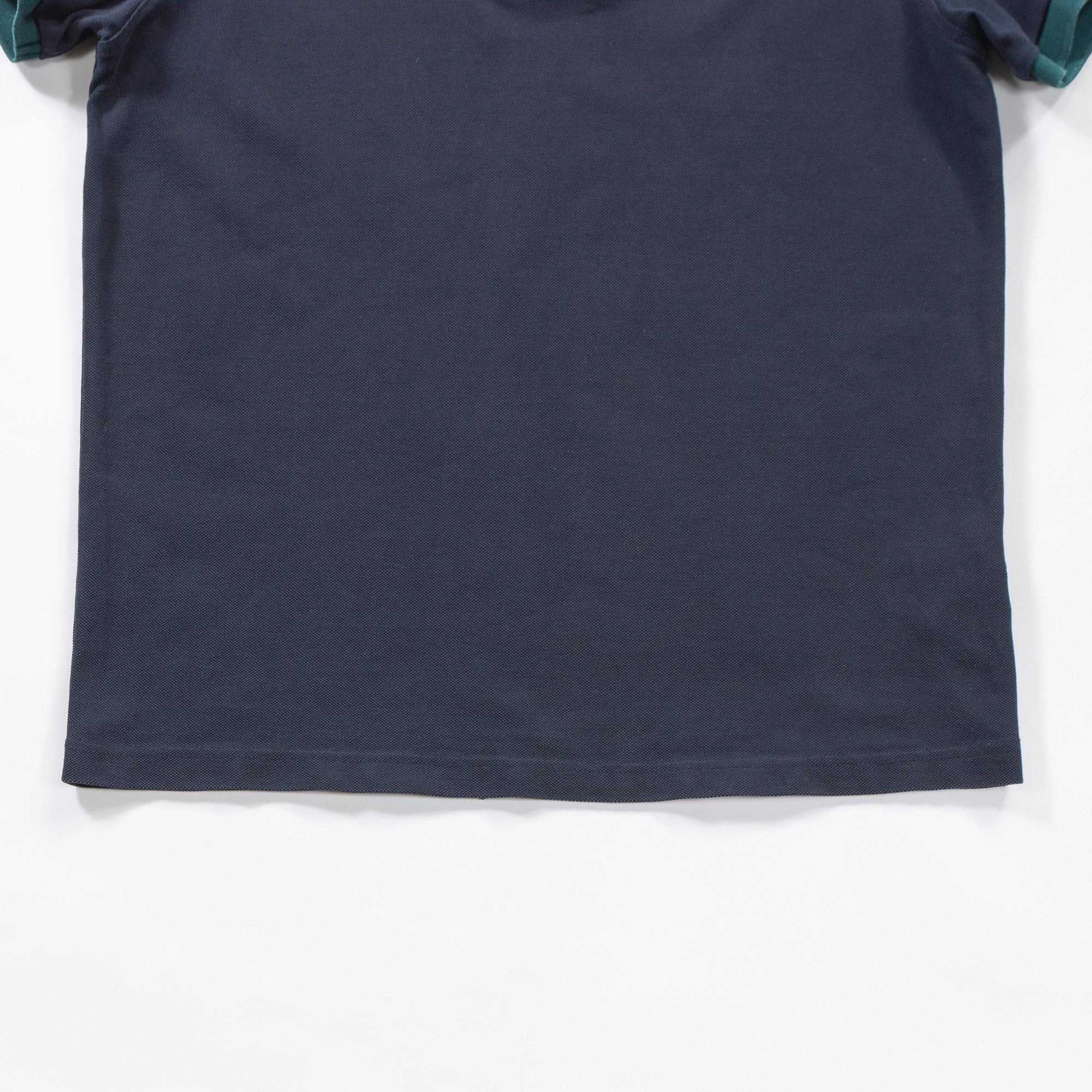 MONCLER Cotton Piqué Polo Shirt, Made in Turkey, Navy, Contrast Color, One Point Patch, Men's Top