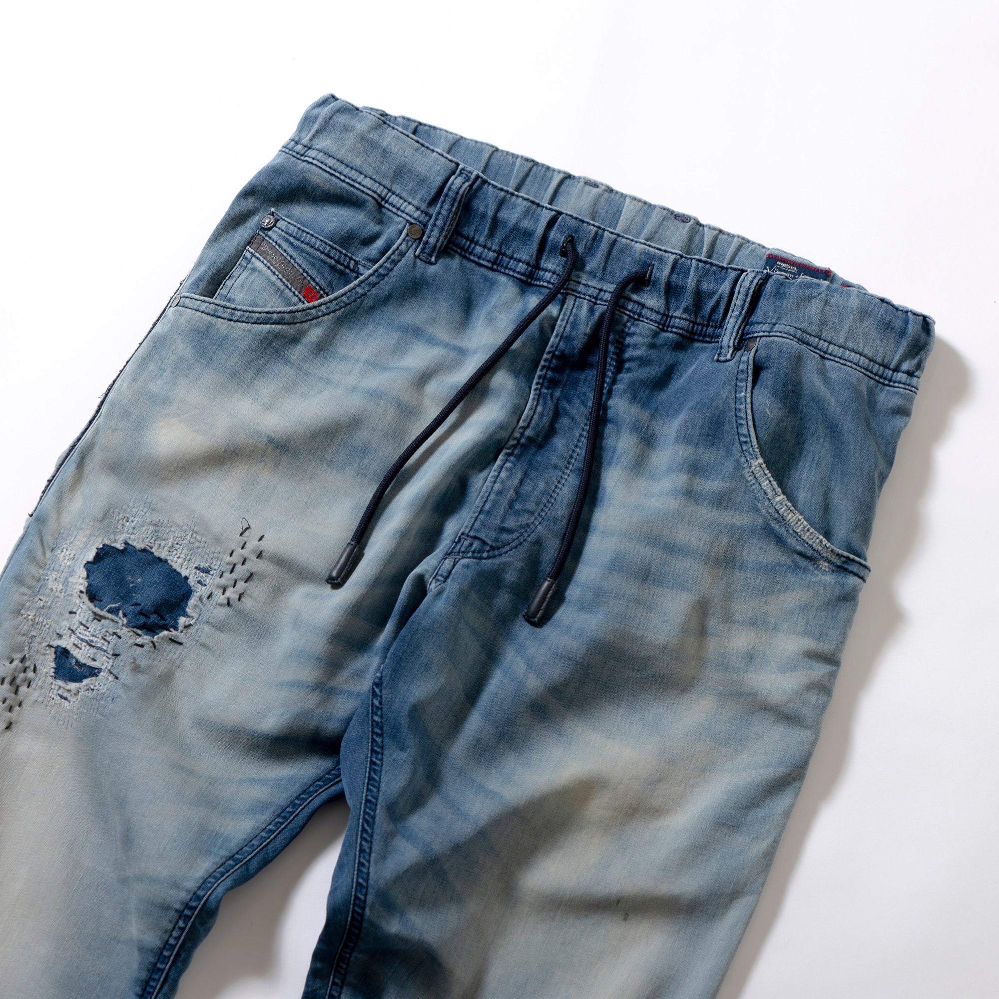 ディーゼル DIESEL KROOLEY ジョグジーンズ スリムフィット スウェットパンツ デニム風 ヴィンテージ加工 メンズファッション ボトムス