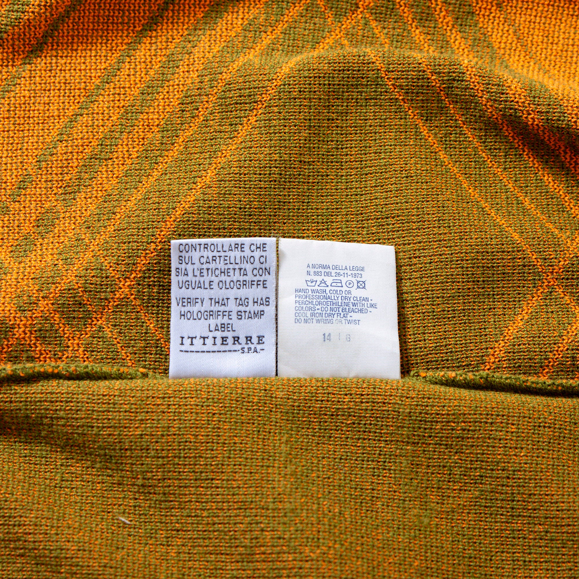 Dolce &amp; Gabbana D&amp;G DOLCE＆GABBANA Short Sleeve Knit Shirt Khaki x Orange Retro T-Shirt Short Sleeve Polo Shirt Women's