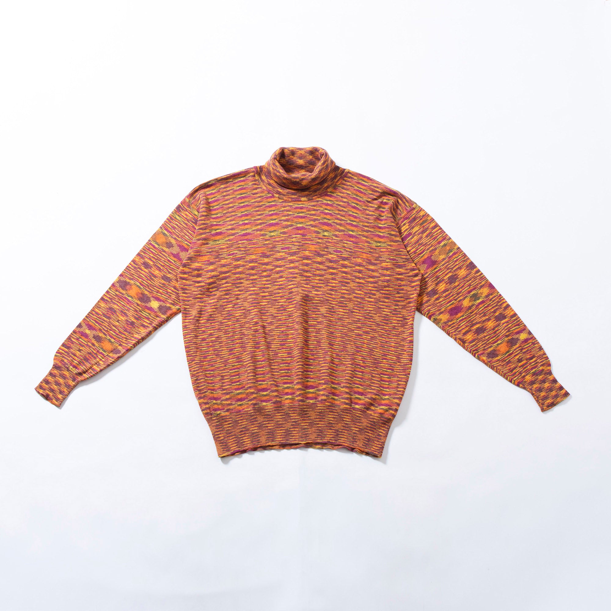 ミッソーニ MISSONI タートルネックニット カシミヤシルク混 総柄 カモ柄 トップス セーター メンズ ユニセックス