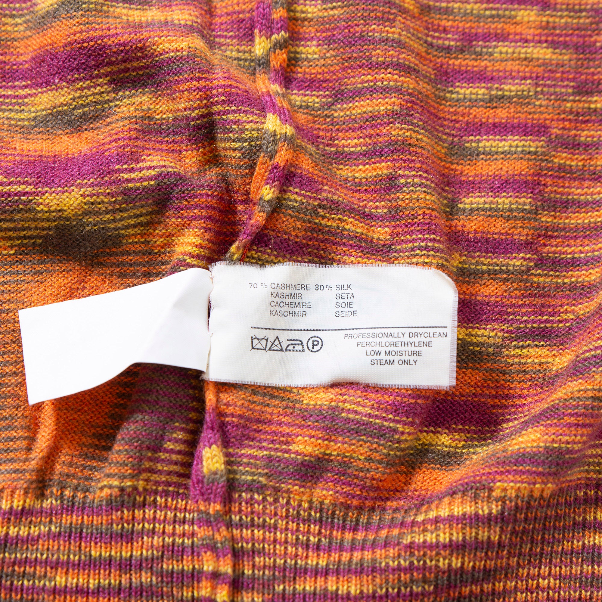 ミッソーニ MISSONI タートルネックニット カシミヤシルク混 総柄 カモ柄 トップス セーター メンズ ユニセックス