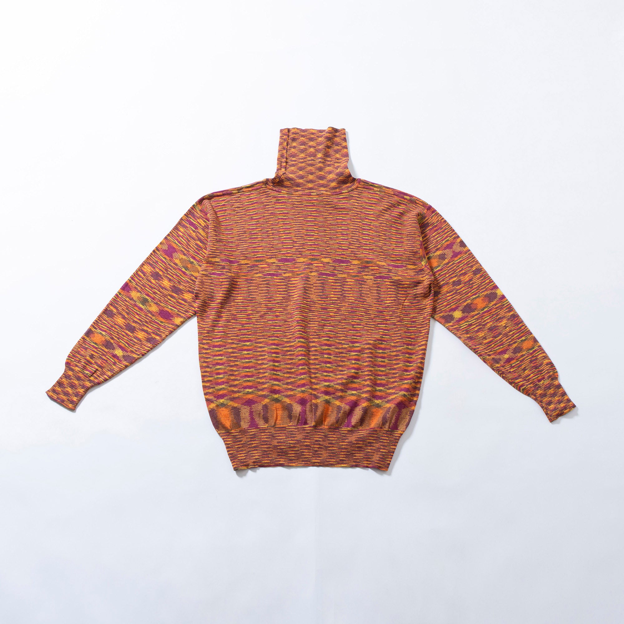 ミッソーニ MISSONI タートルネックニット カシミヤシルク混 総柄 カモ柄 トップス セーター メンズ ユニセックス