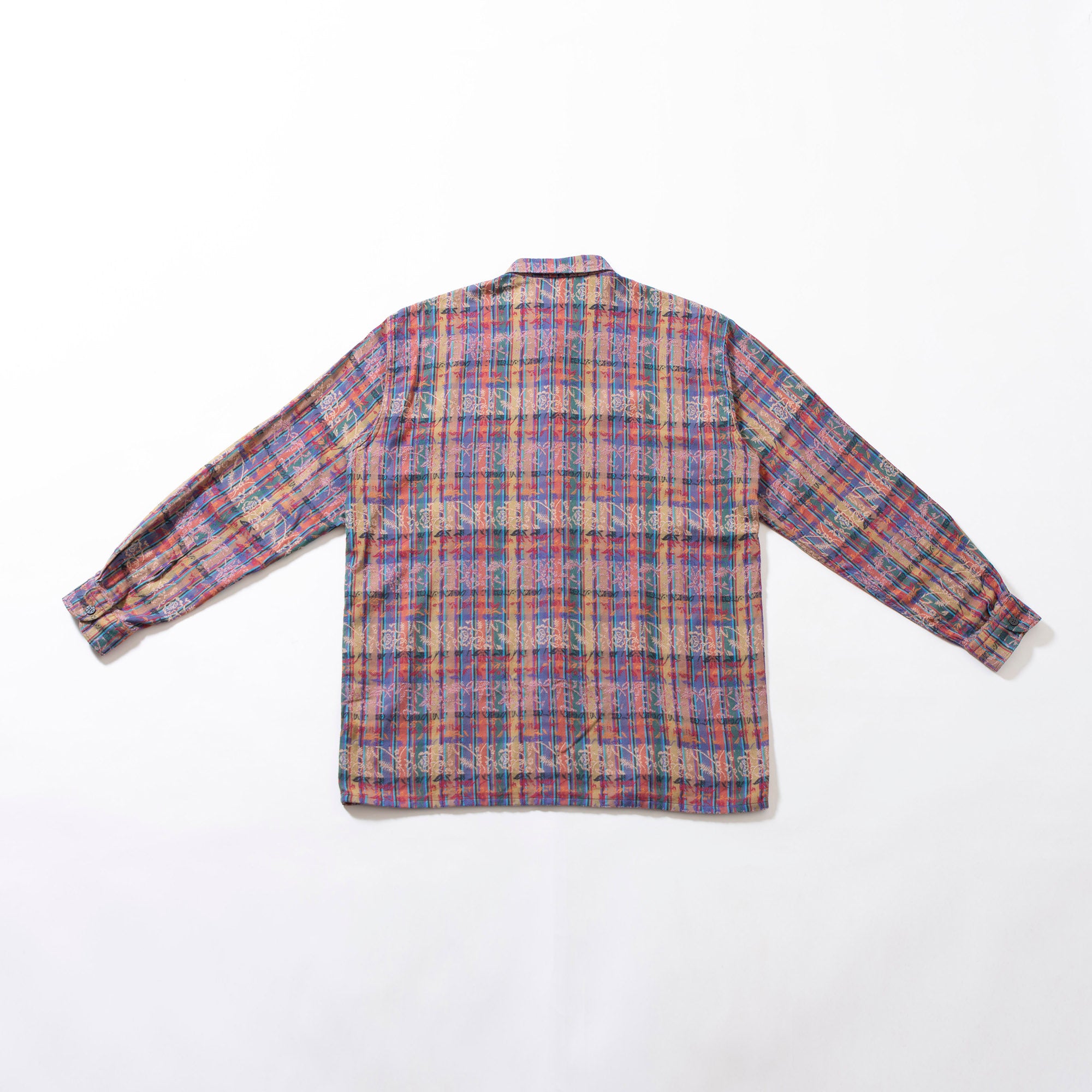 ミッソーニ MISSONI 総柄 コットンシャツ チェックシャツ 柄シャツ 刺繍柄 ジャカード織 ボックスシルエット 長袖シャツ ロングスリーブ