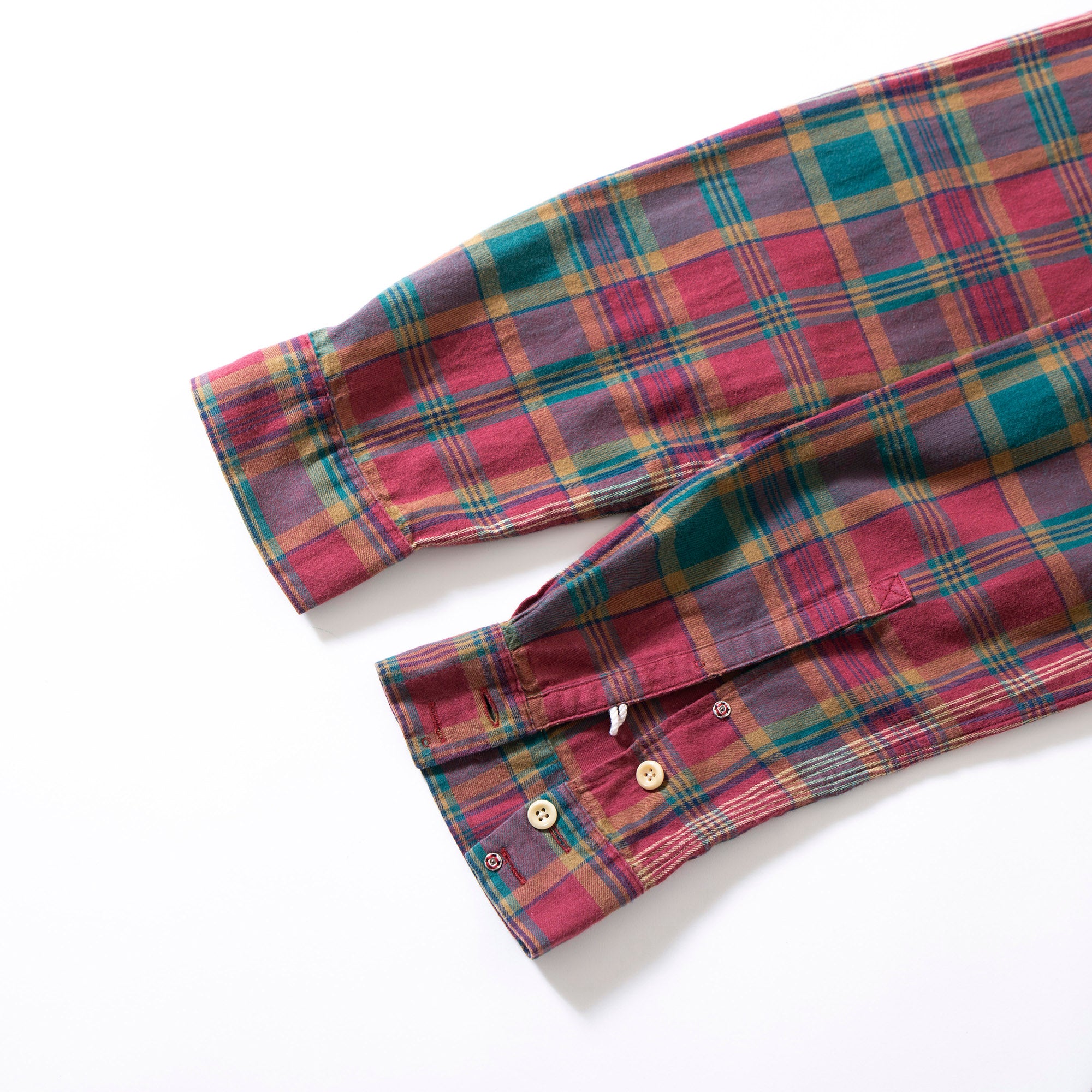 ポールスミス Paul Smith RED EAR フランネルシャツ チェック ロングスリーブ コットン マルチカラー 切り替えデザイン カジュアル メンズ