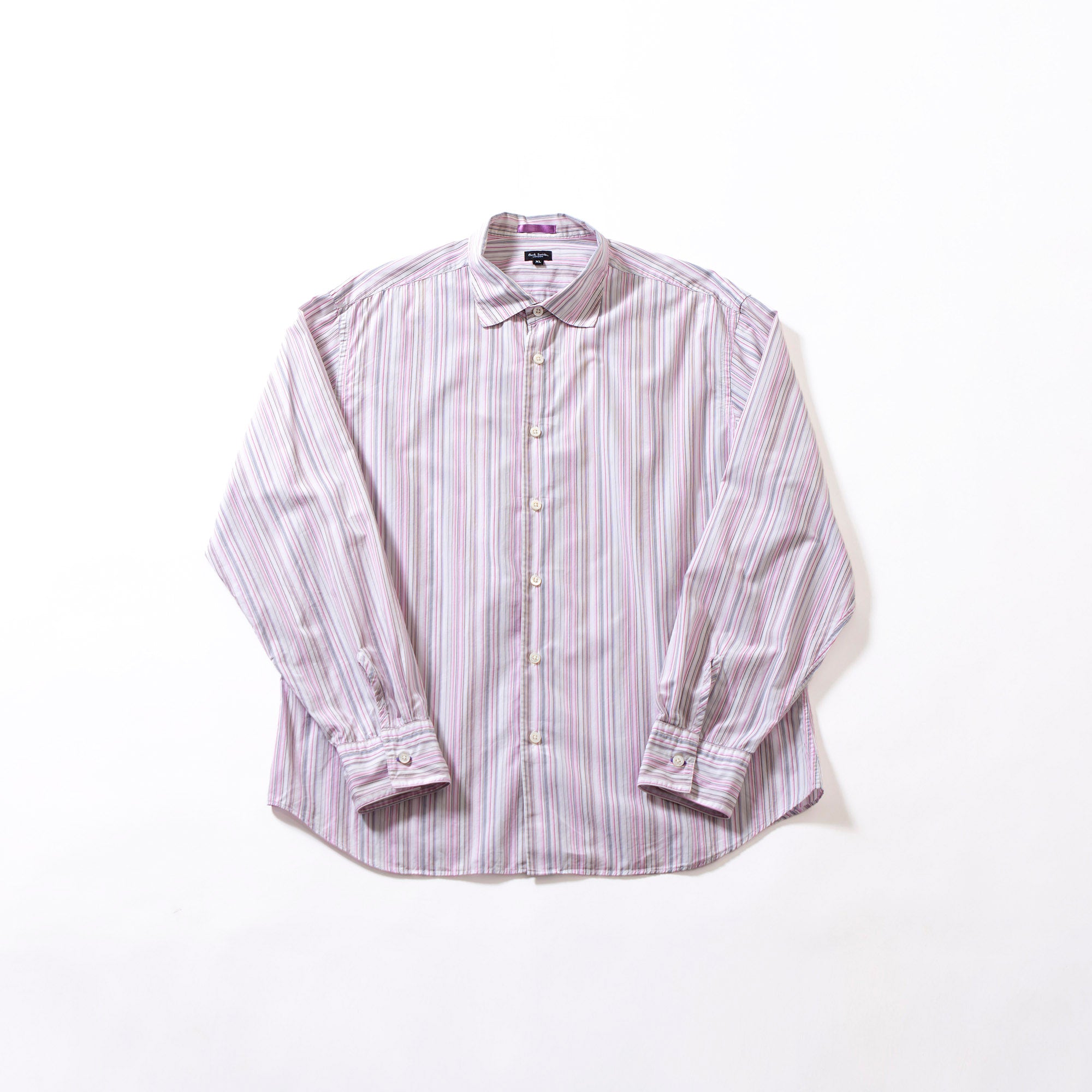 ポールスミス Paul Smith マルチストライプシャツ ロングスリーブ コットン ピンク系 マルチカラー カジュアルシャツ メンズ 長袖