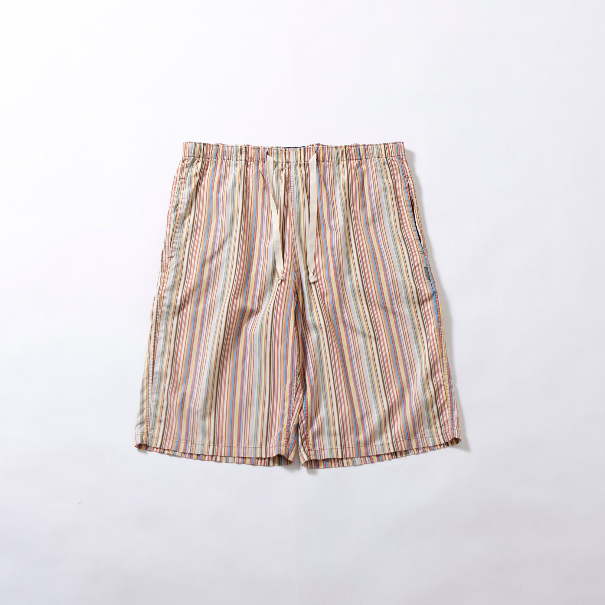 ポールスミス Paul Smith マルチストライプ ハーフパンツ コットン シャツ生地 イージーパンツ ショーツ カジュアル メンズファッション