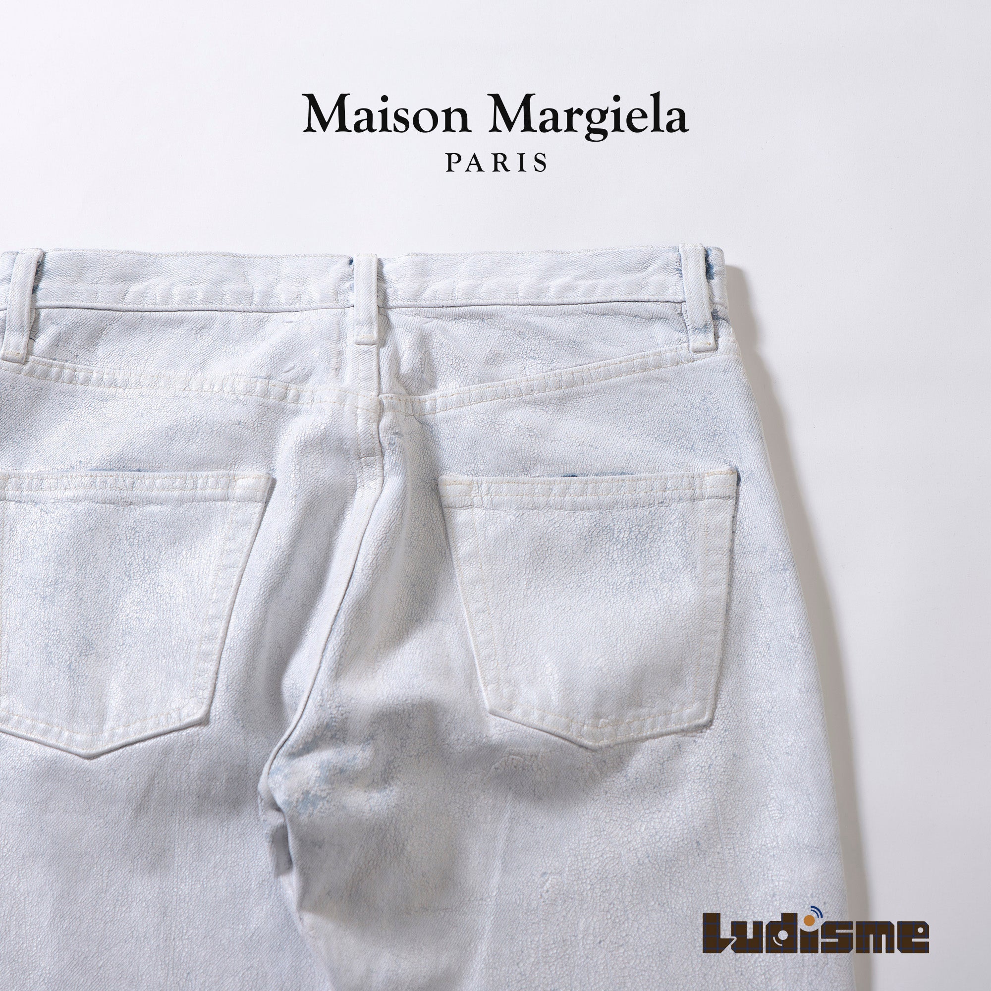 メゾンマルジェラ Maison Margiela ペンキデニム ビアンケット Signature White ホワイトペイント レディース ◆新品タグ付き◆ ジーンズ