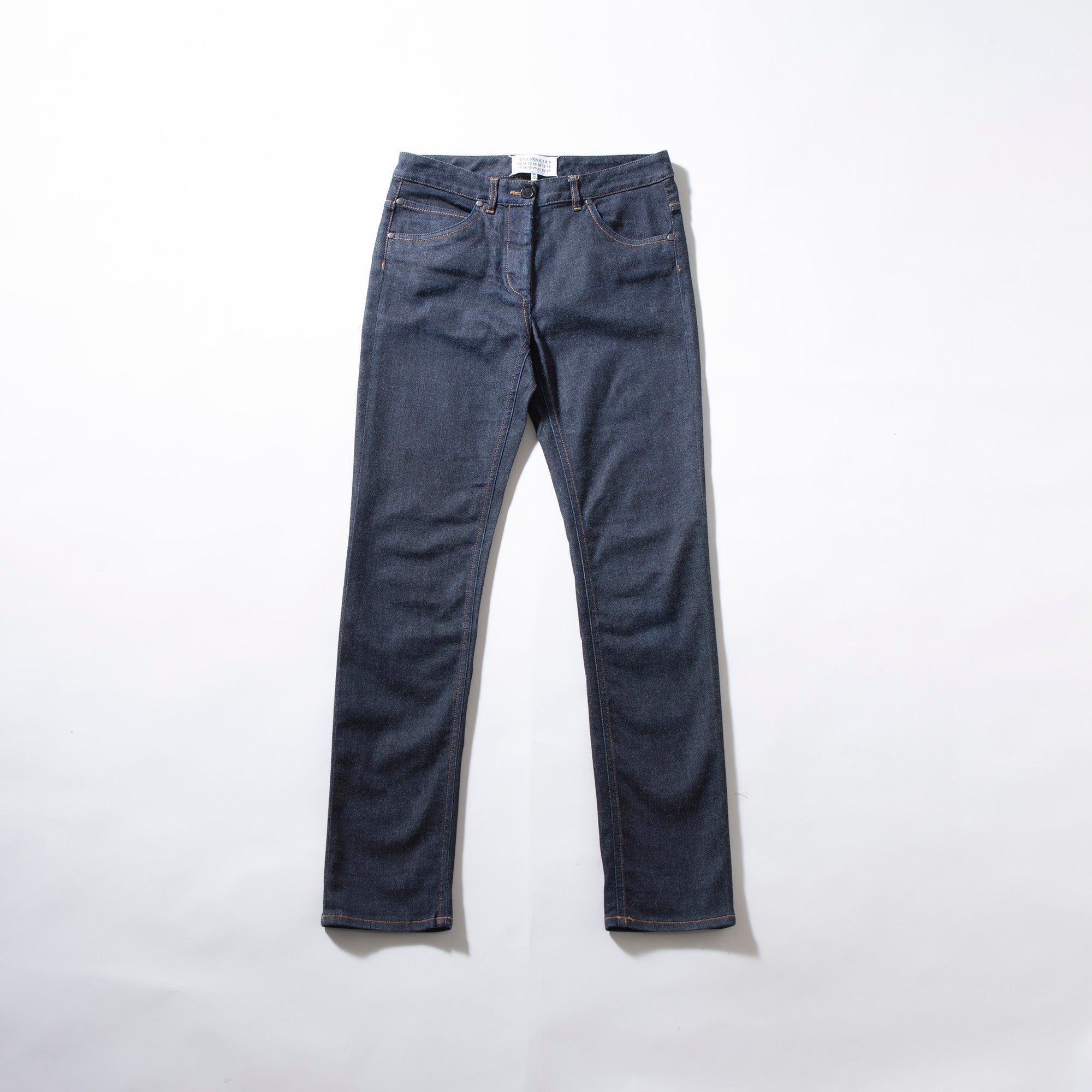 Maison Margiela Women's Straight-leg Denim Jeans, Size 40, Indigo, Made in Italy, Button Fly, Five-Pocket Denim