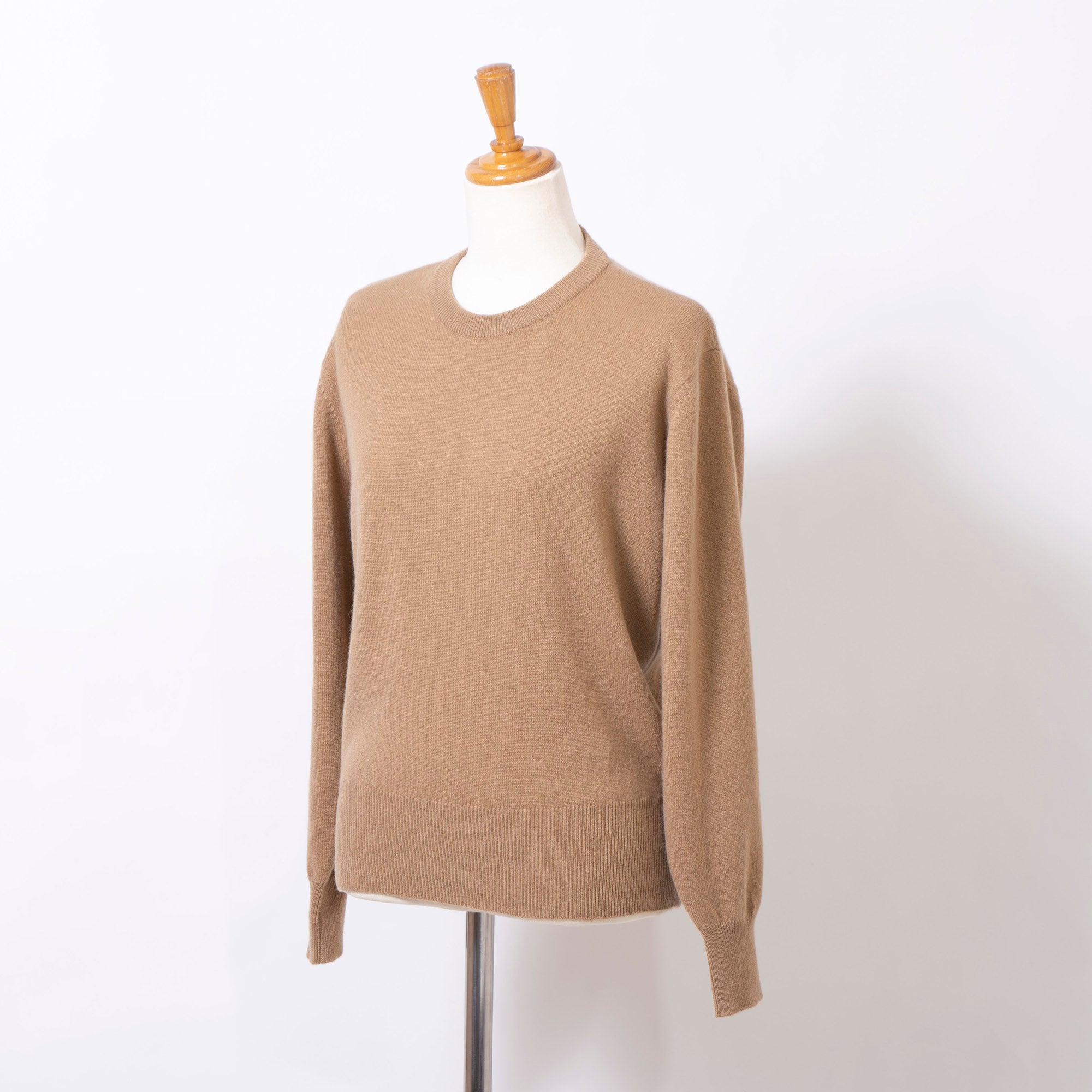 Christian Dior PRET-A-PORTER Christian Dior Pret-a-Porter Knit Crew Neck Sweater, Camel, Size M, Women's