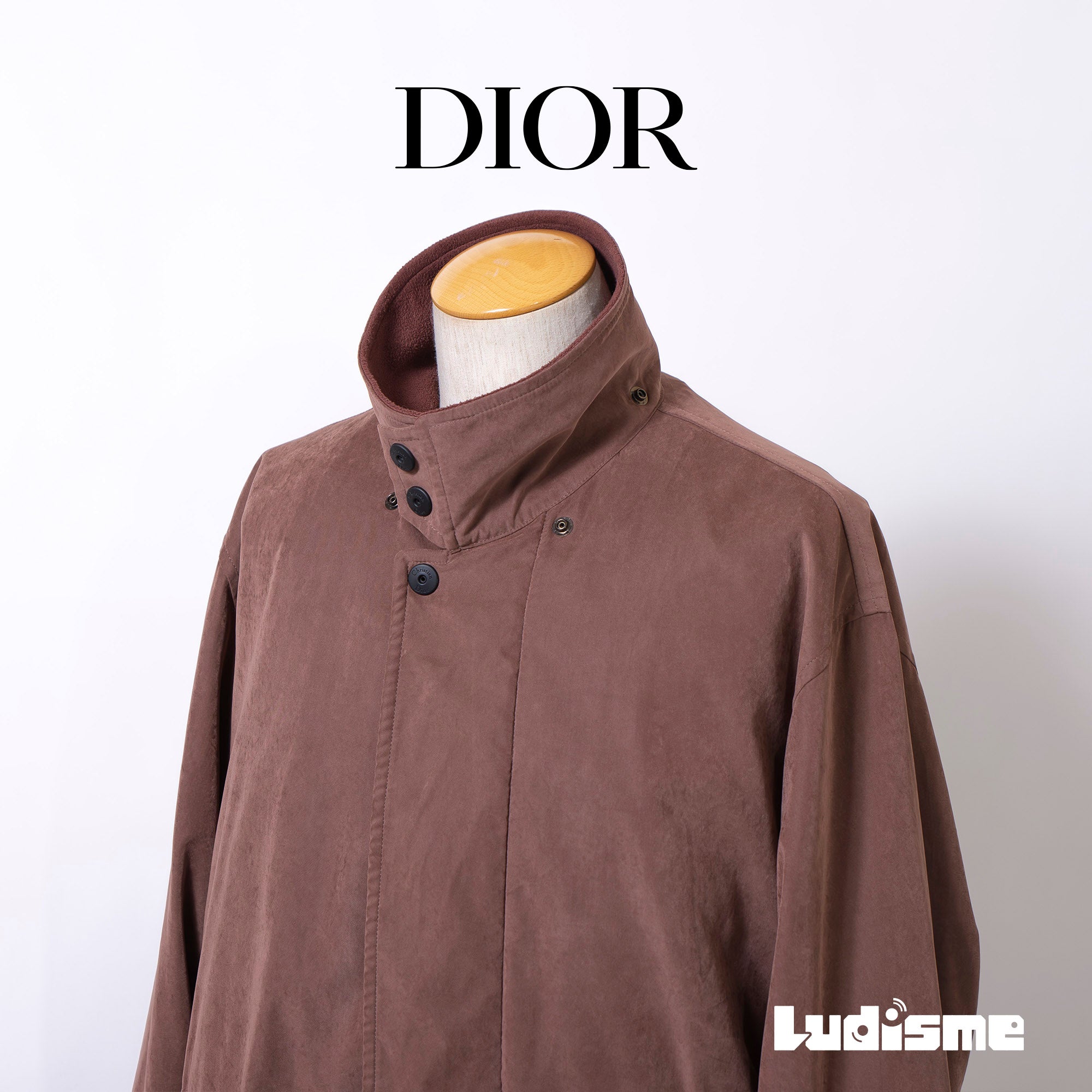 Christian Dior MONSIEUR Field Coat, Brown, Size M, Hidden Front, Lined, Faded, 90s, Dior Homme