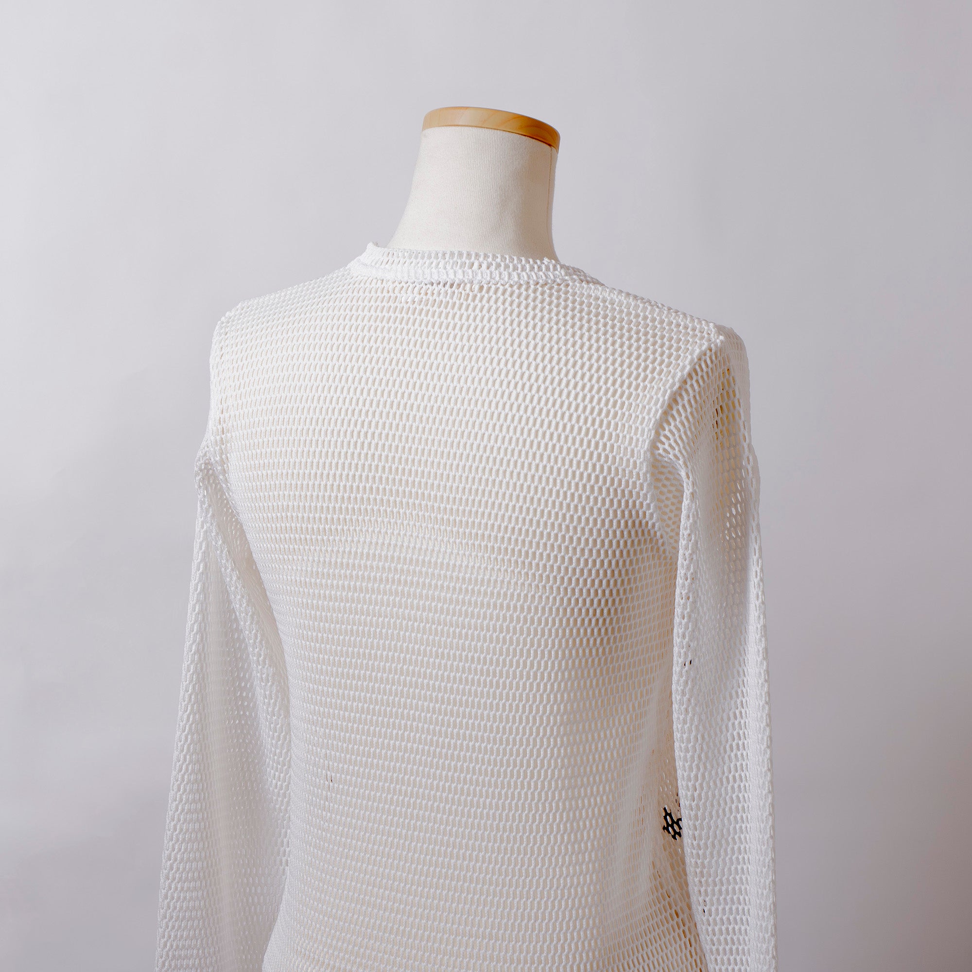 コムデギャルソン COMME des GARCONS Alisa Yoffeコラボ 2019 メッシュTシャツ ロングスリーブ モノトーン ロンT 長袖 トップス カットソー