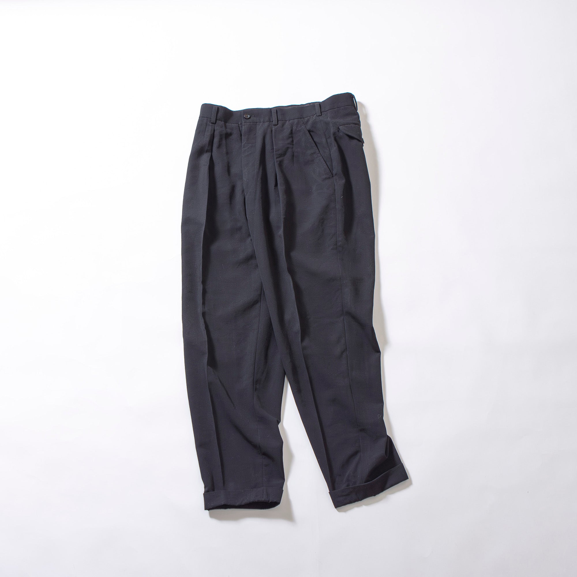 コムデギャルソン オム プリュス COMME des GARCONS HOMME PLUS AD1993 トラウザー ブラック 2タック センタープレス メンズ 川久保玲 90s