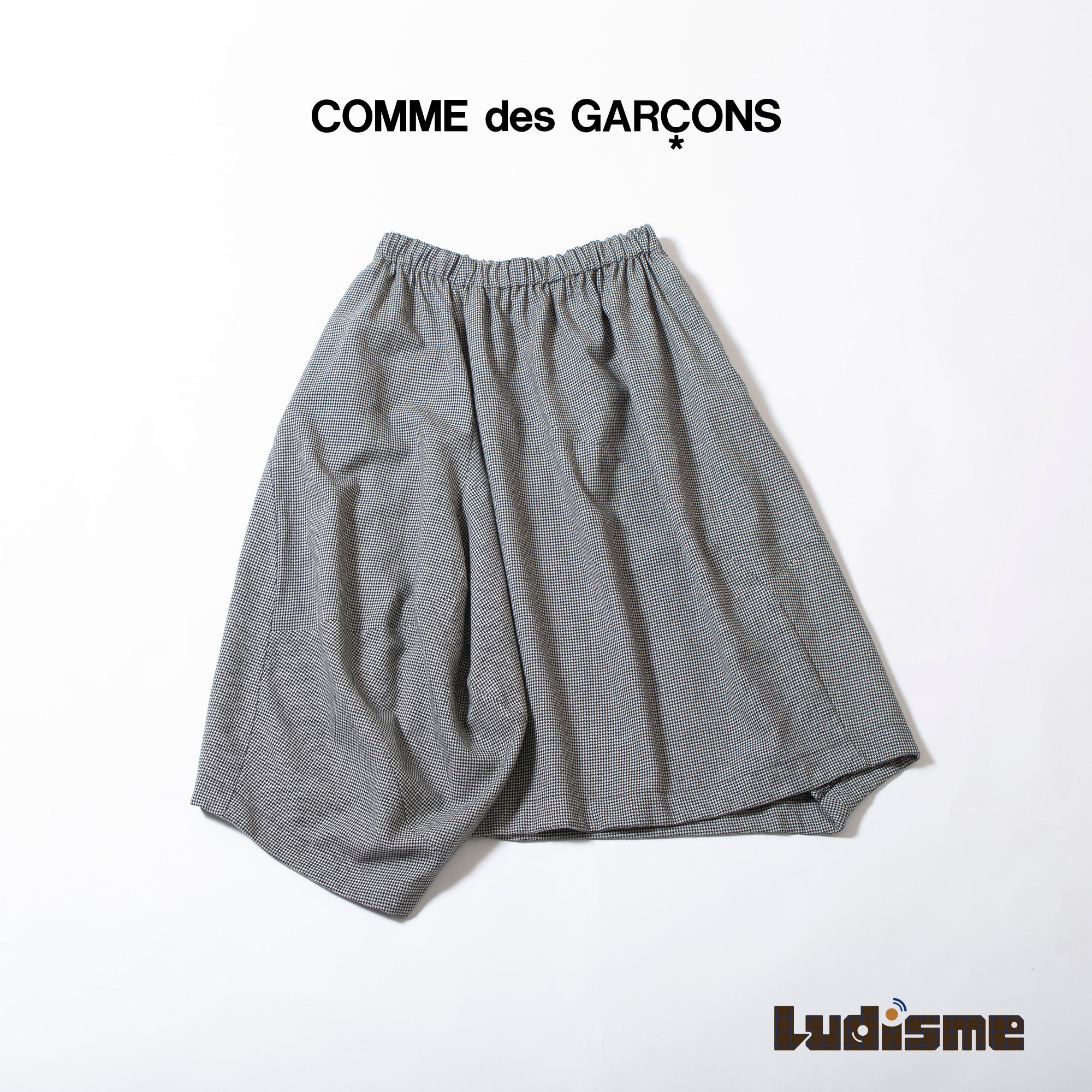 コムデギャルソン COMME des GARCONS COMME des GARCONS コムコム AD2020 変形ウールスカート 千鳥格子 S 川久保玲 レディース ボトムス