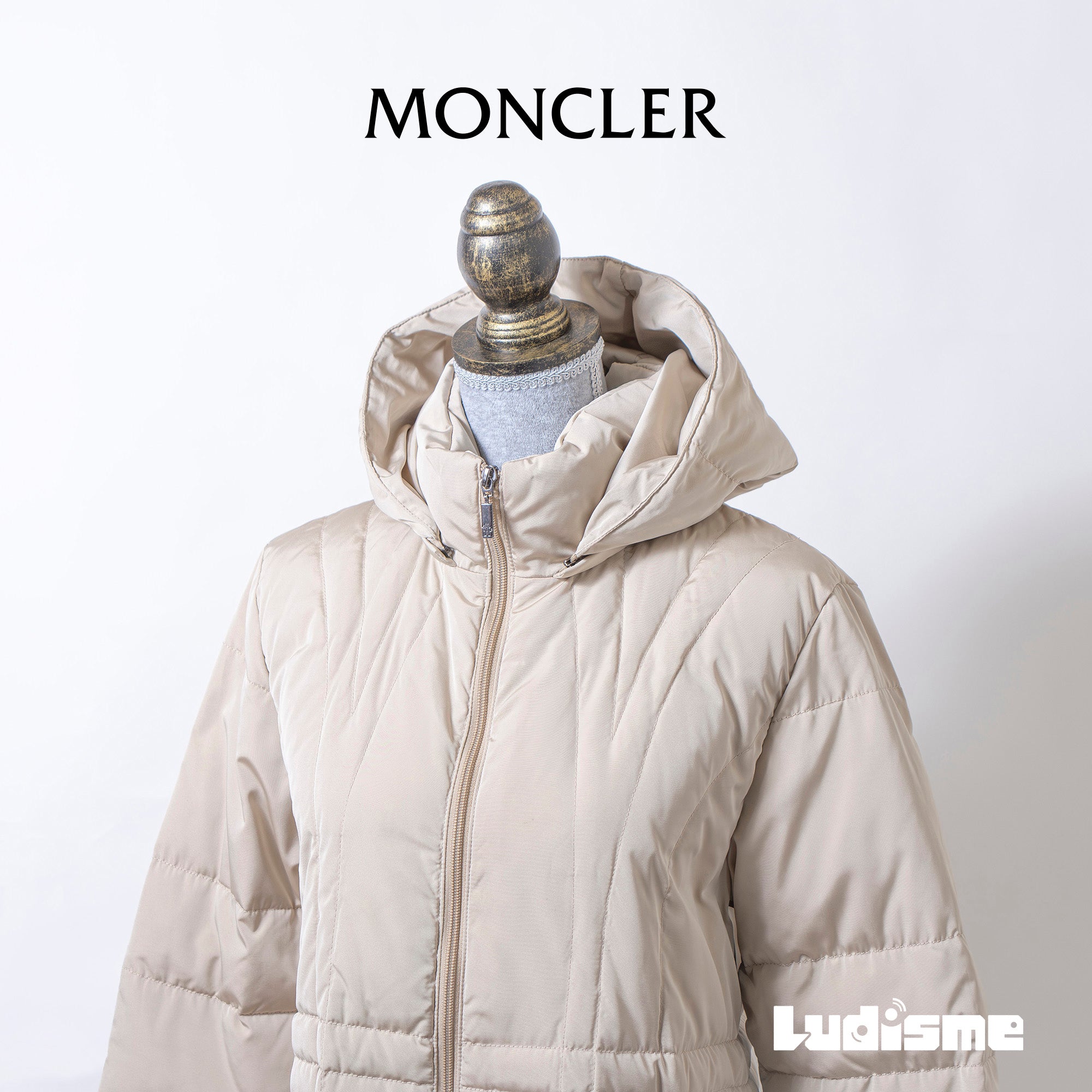 モンクレール MONCLER MONTANA モンタナ ダウンコート ロング ベージュ レディース 茶タグ フード付き フーデッドコート ダウンジャケット