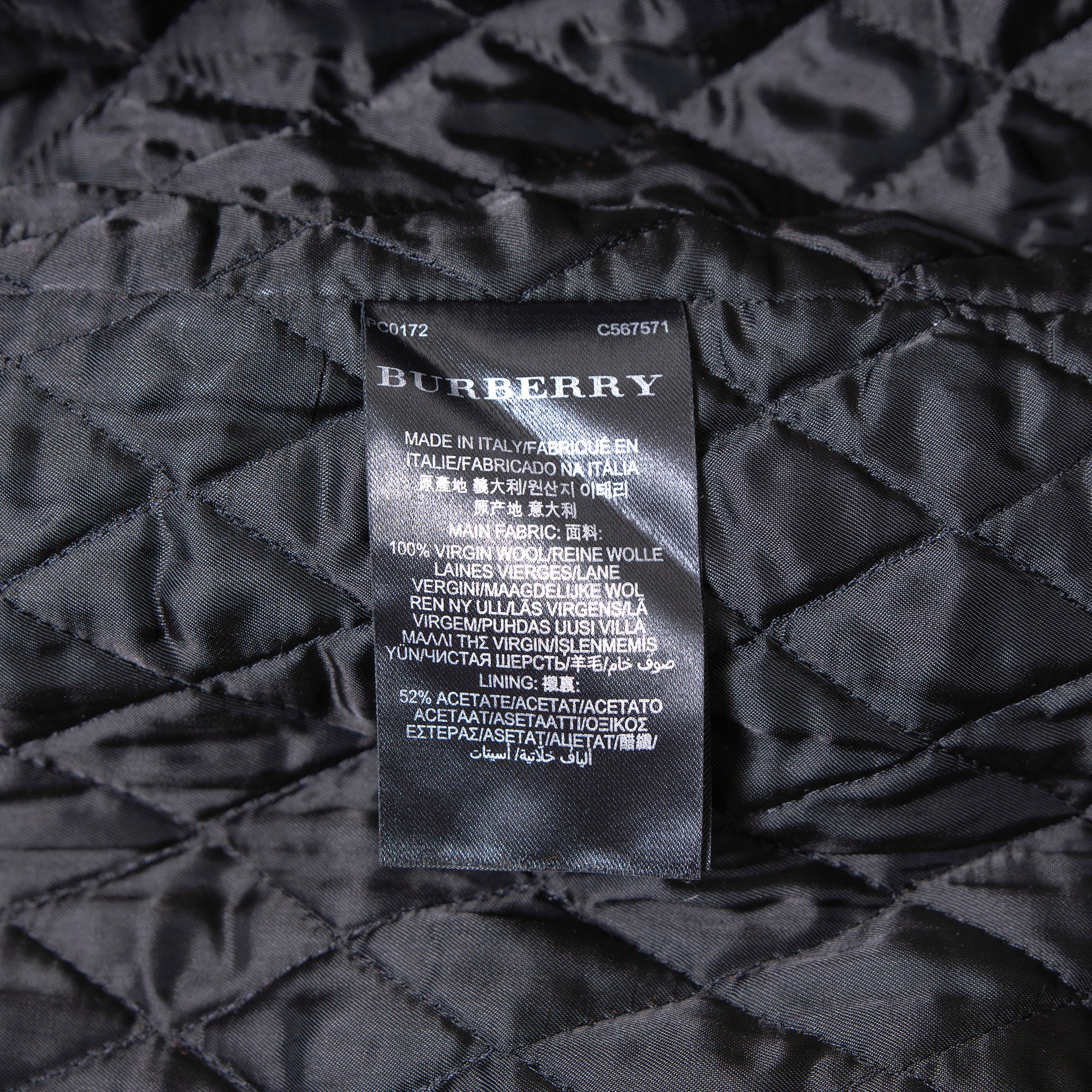 バーバリー プローサム BURBERRY PRORSUM ノーカラーコート 44 オレンジ レディース イタリア製 バージンウール キルティング ロングコート