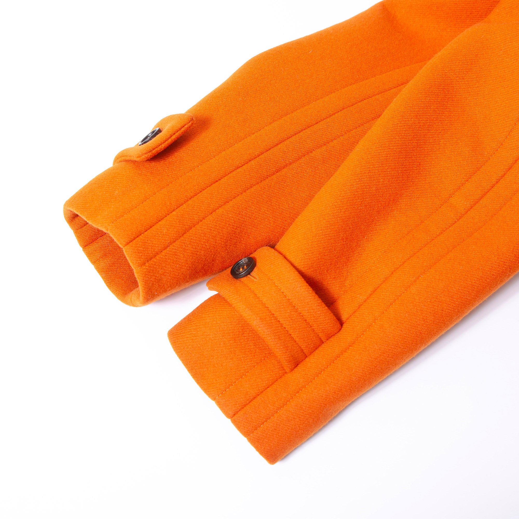 バーバリー プローサム BURBERRY PRORSUM ノーカラーコート 44 オレンジ レディース イタリア製 バージンウール キルティング ロングコート