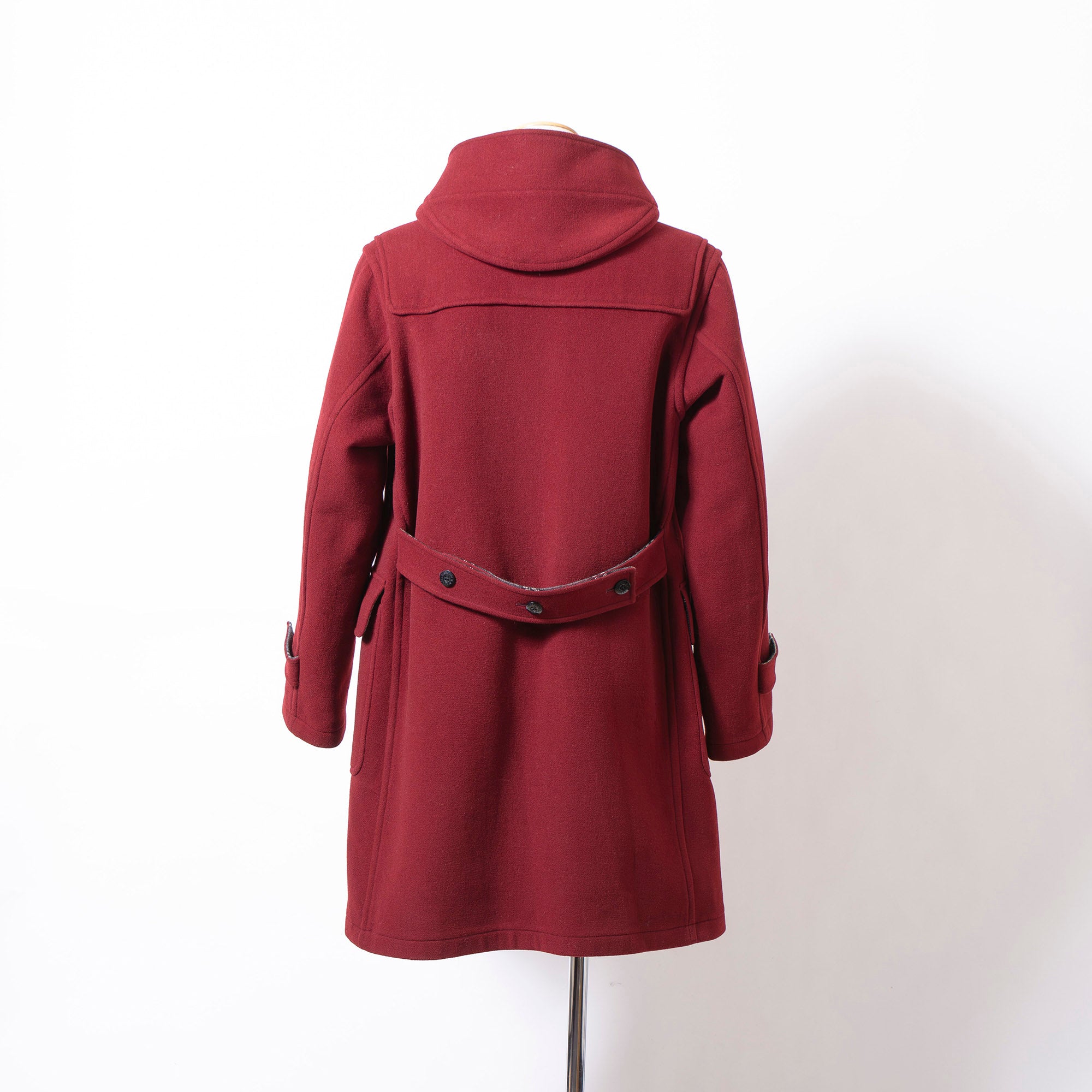 バーバリー ブラックレーベル BURBERRY BLACK LABEL ダッフルコート M ボルドー メンズ エンジ ノバチェック トグルボタン ロングコート