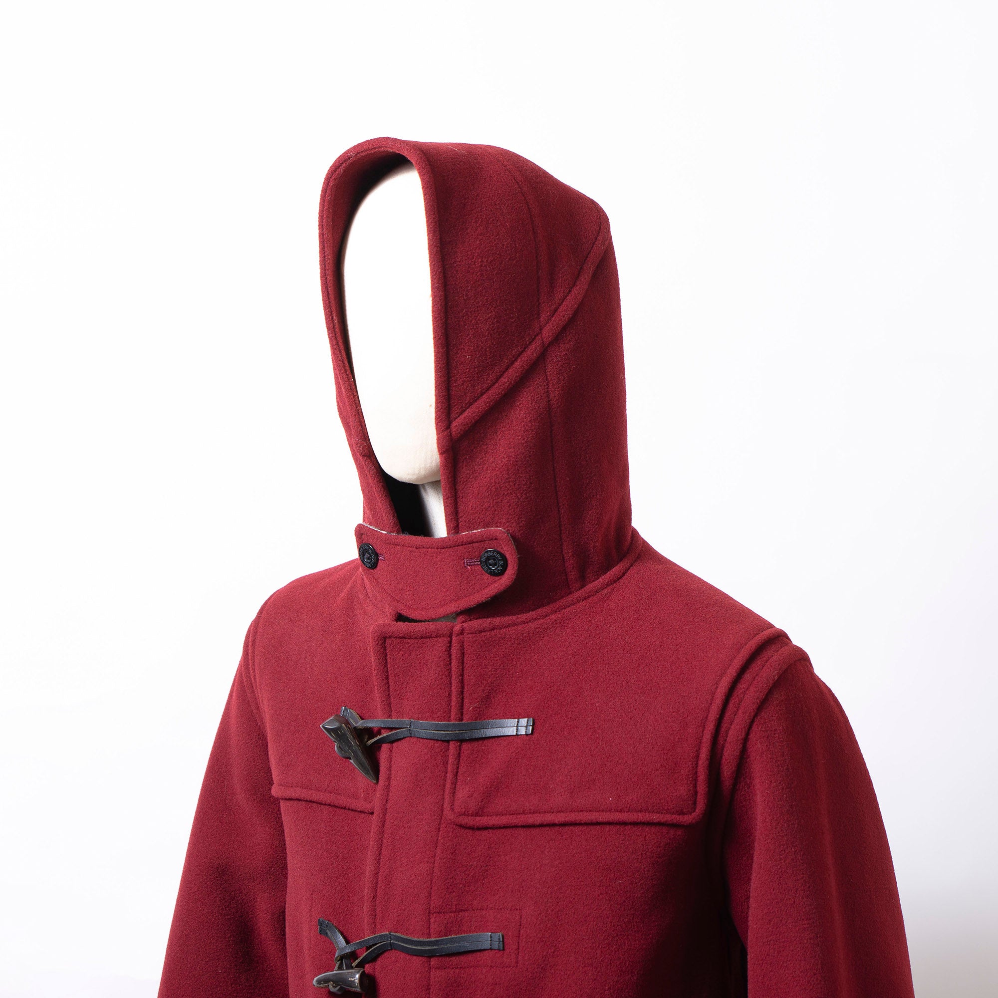 バーバリー ブラックレーベル BURBERRY BLACK LABEL ダッフルコート M ボルドー メンズ エンジ ノバチェック トグルボタン ロングコート